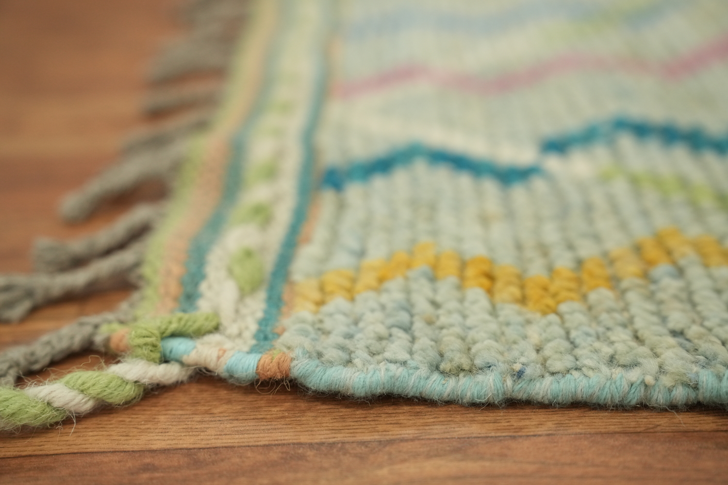 Handmade Wool Moroccan Modern Runner Rug 3x16