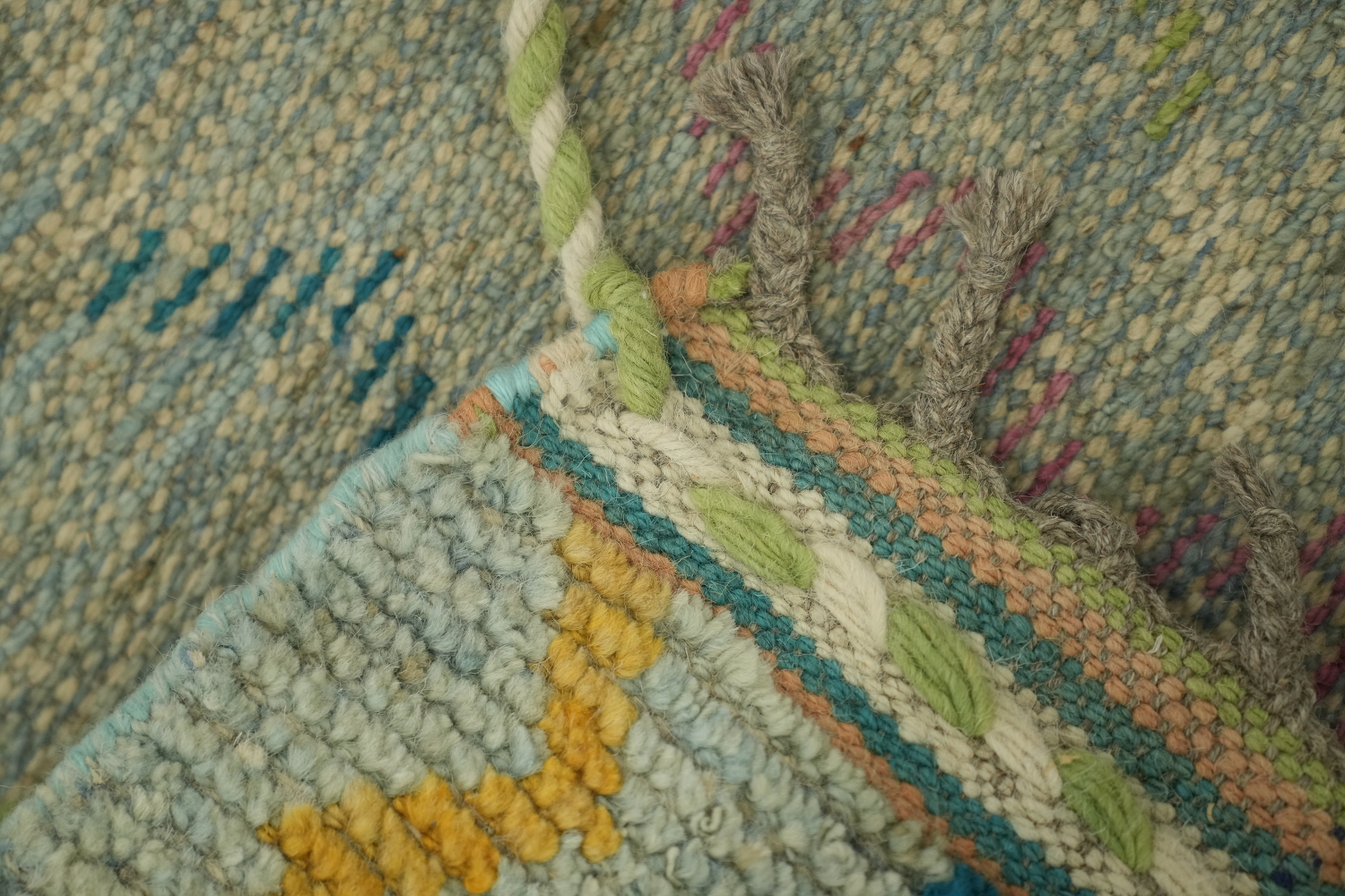 Handmade Wool Moroccan Modern Runner Rug 3x16