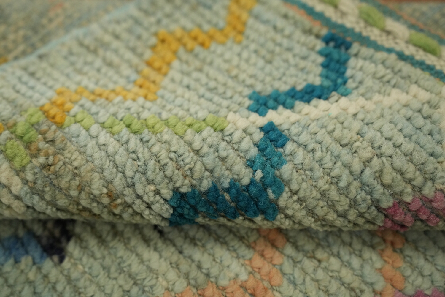 Handmade Wool Moroccan Modern Runner Rug 3x16