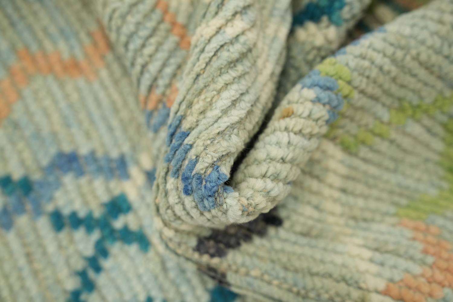 Handmade Wool Moroccan Modern Runner Rug 3x16