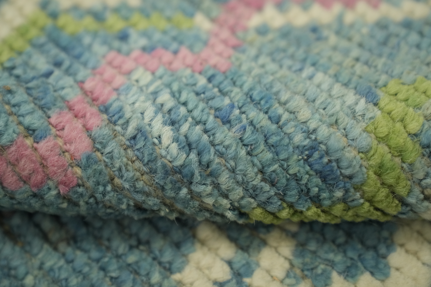 Contemporary Blue Moroccan Runner Rug 3x16