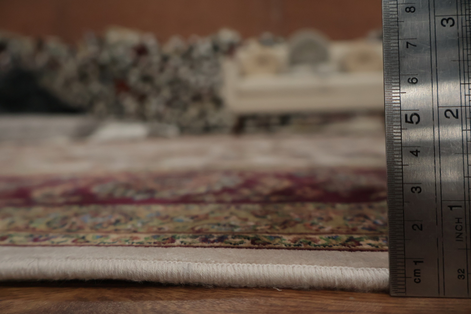 Timeless Beauty Floral Patterned Qum Area Rug 6x10