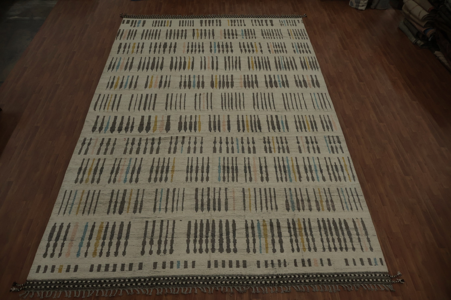 Handmade Wool Moroccan Oriental Large Rug 12x19