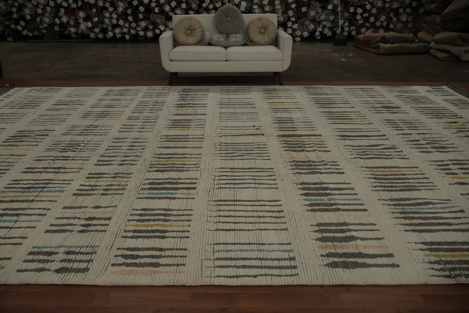 Handmade Wool Moroccan Oriental Large Rug 12x19