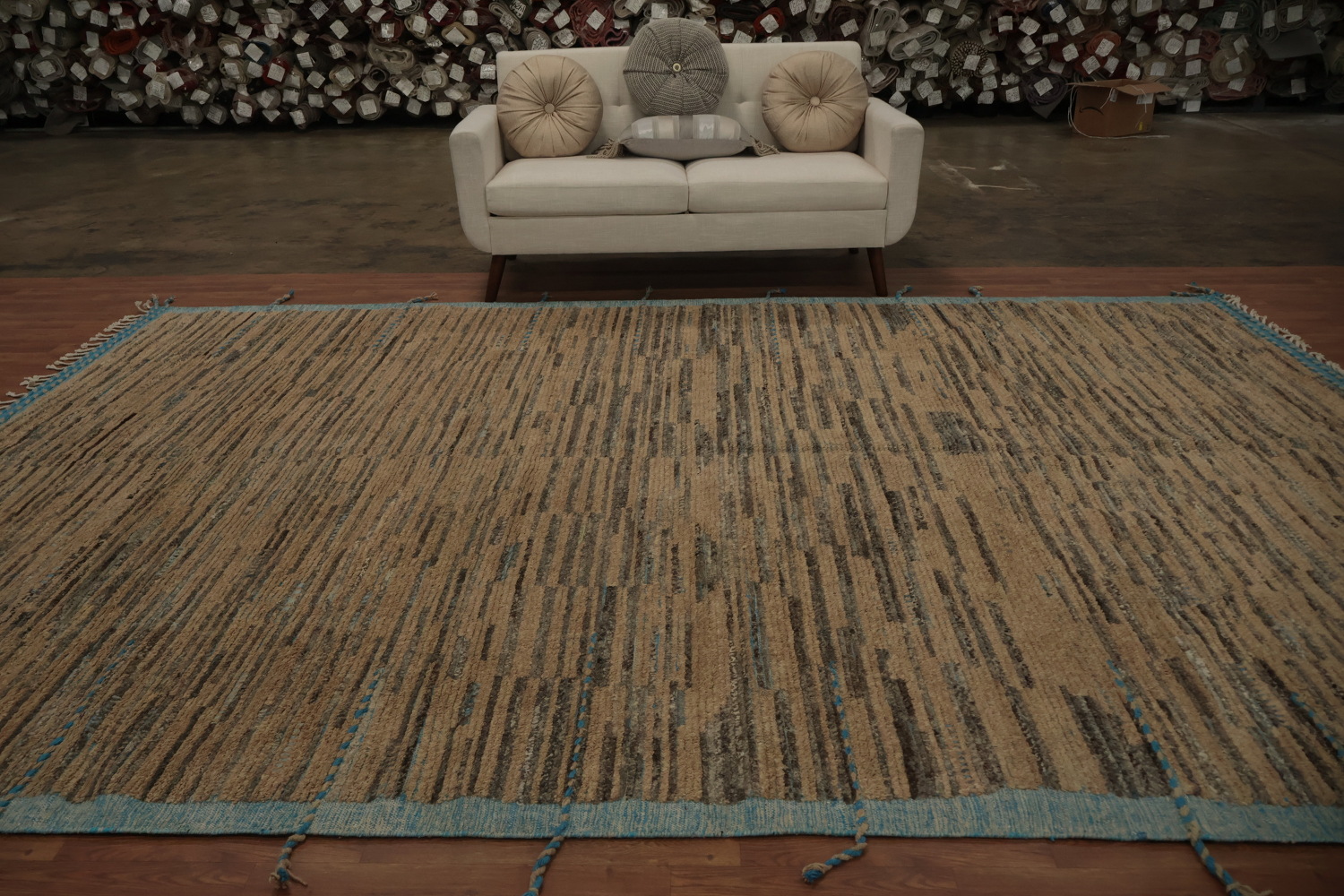 Handcrafted Moroccan Area Rug 9x13 Perfect for Living Room Elegance