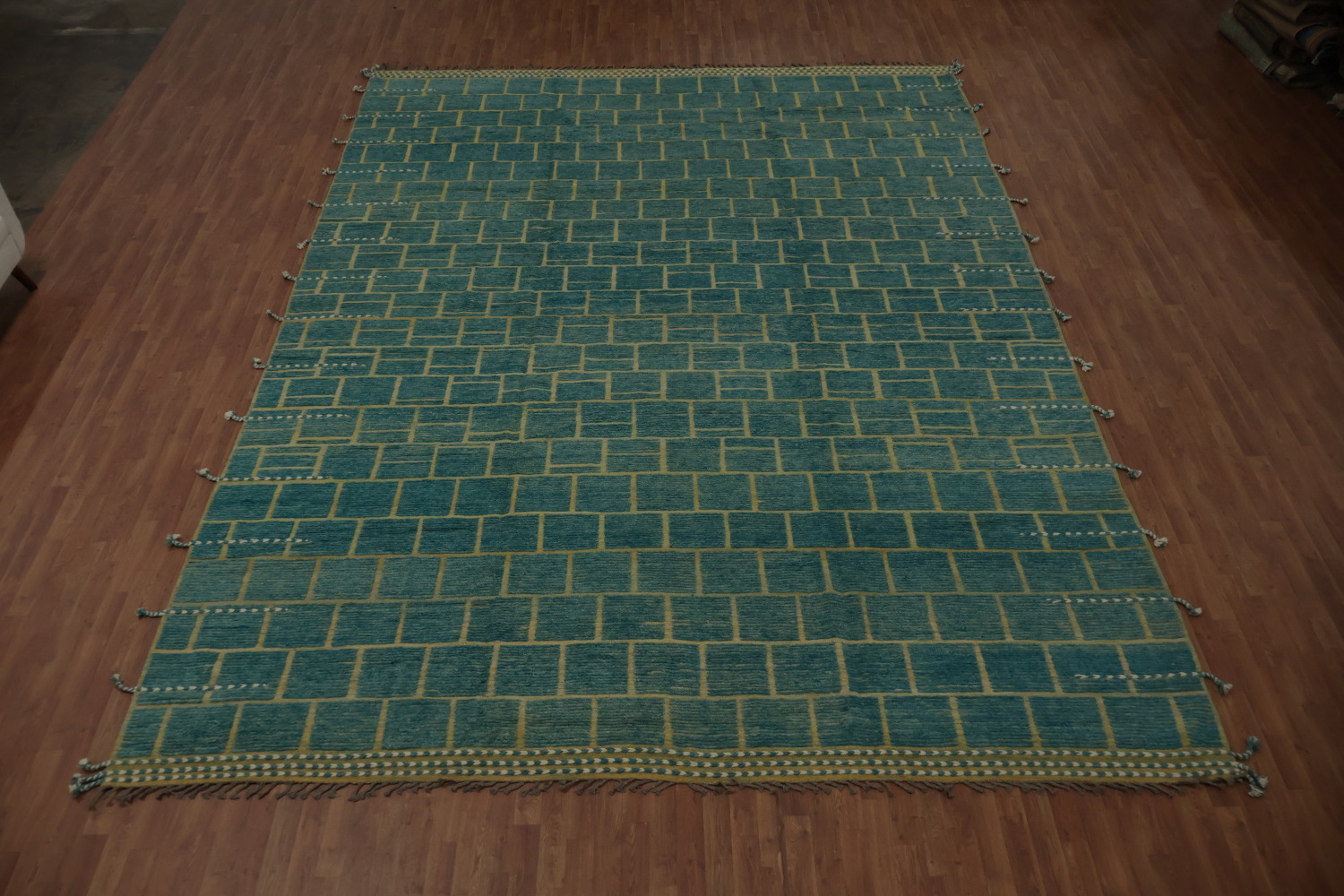 Teal Oasis Intricate Geometric Moroccan Large Rug 12x16