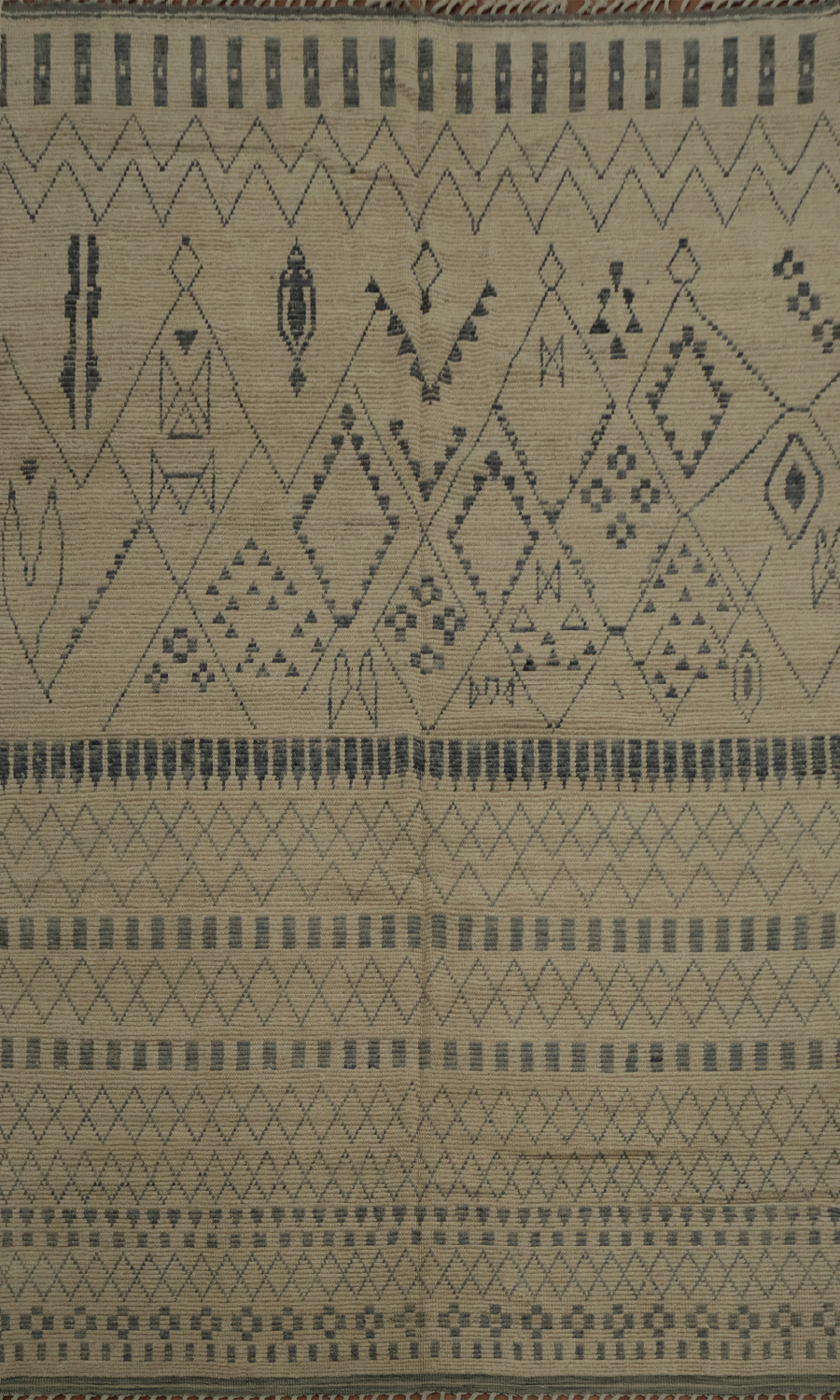 Handmade Wool Trellis Moroccan Area Rug 9x13
