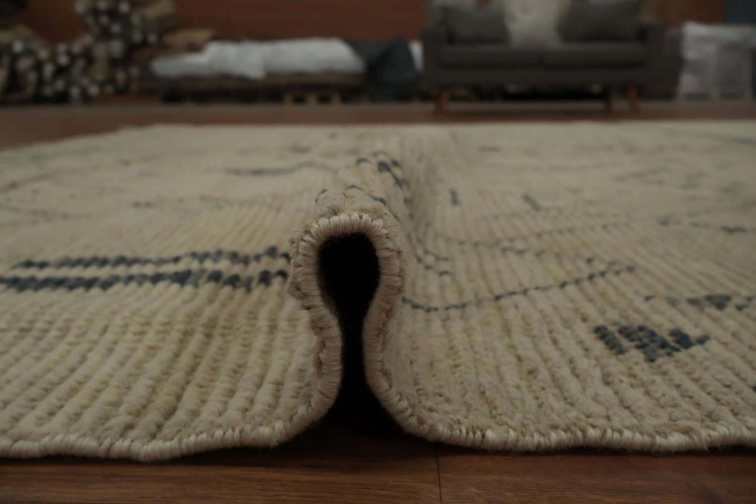 Handmade Wool Trellis Moroccan Area Rug 9x13