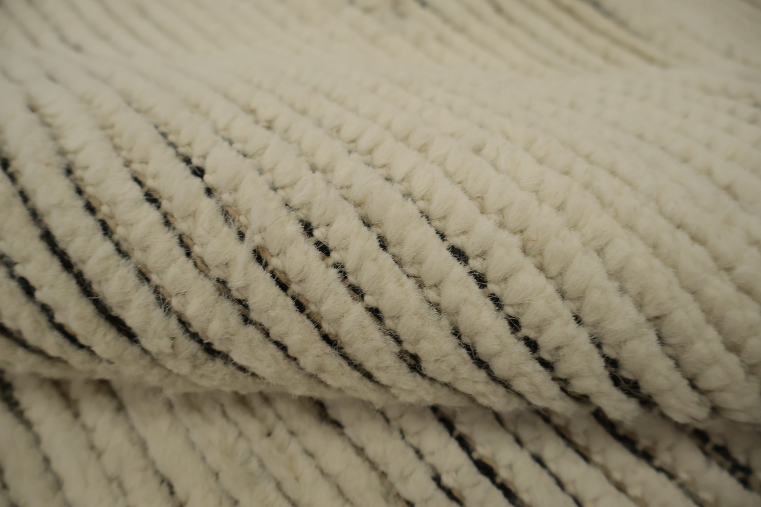 Neutral Tone Moroccan Area Rug 9x13 with Intricate Details