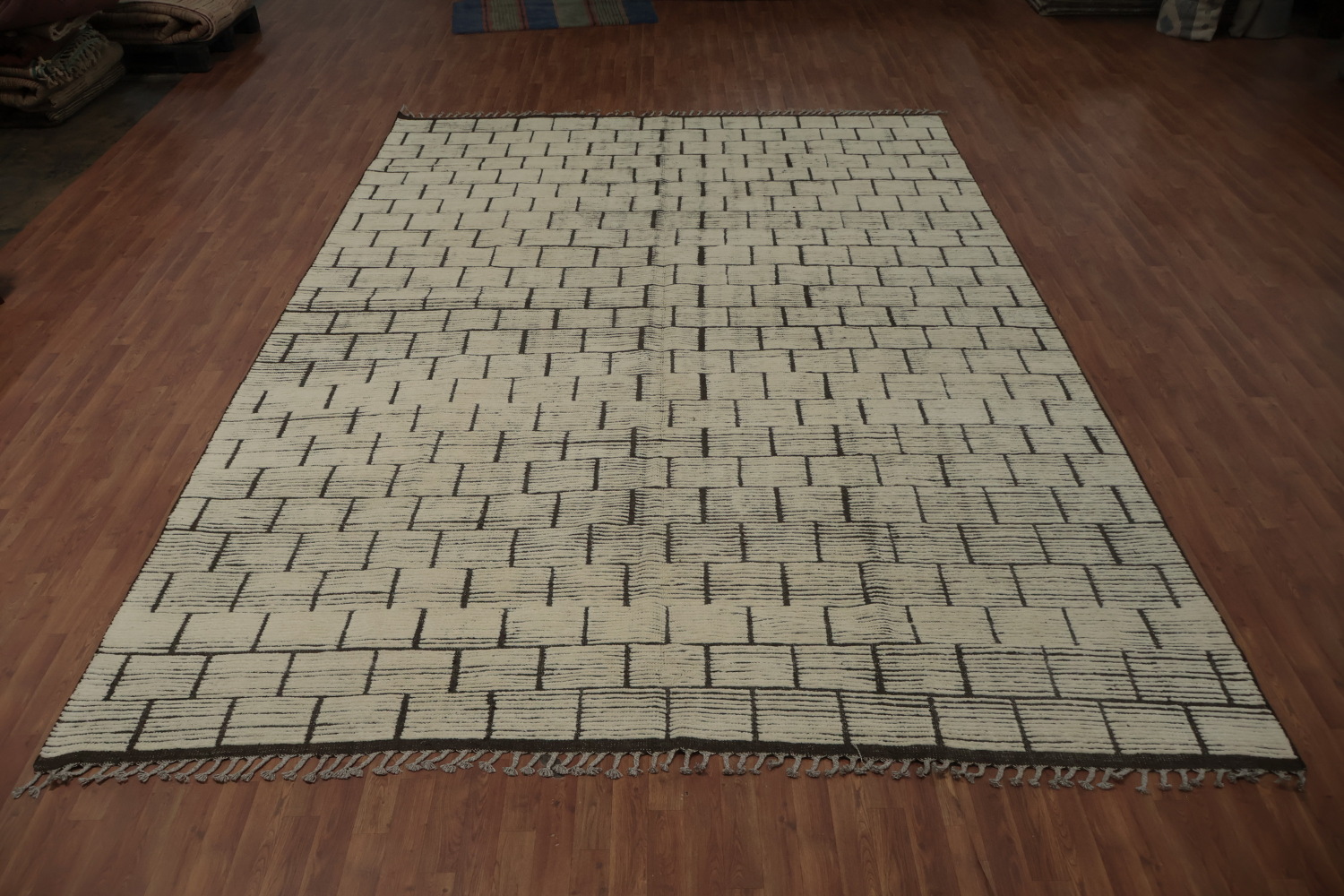 Modern Geometric Moroccan Oriental Large Rug 10x15