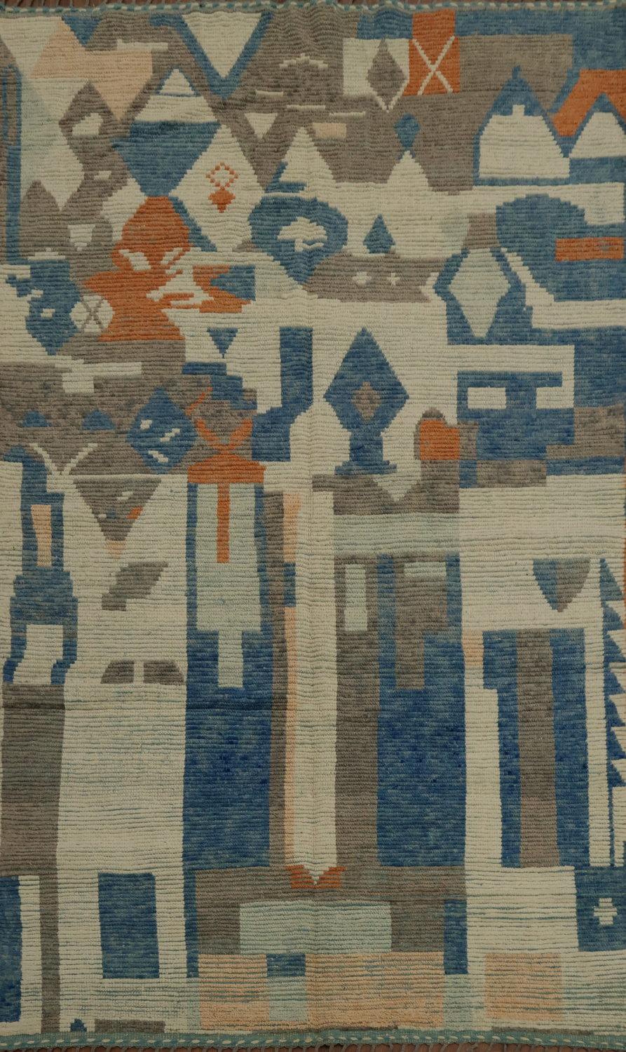 Gorgeous Handcrafted Moroccan Area Rug 7x10 with Abstract Design