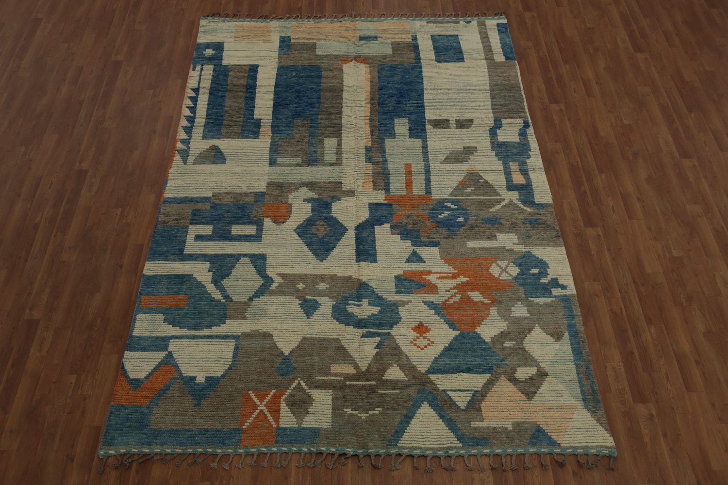 Gorgeous Handcrafted Moroccan Area Rug 7x10 with Abstract Design