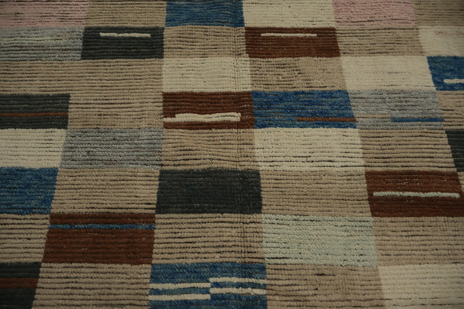 All-Over Geometric Wool Moroccan Large Area Rug 9x12