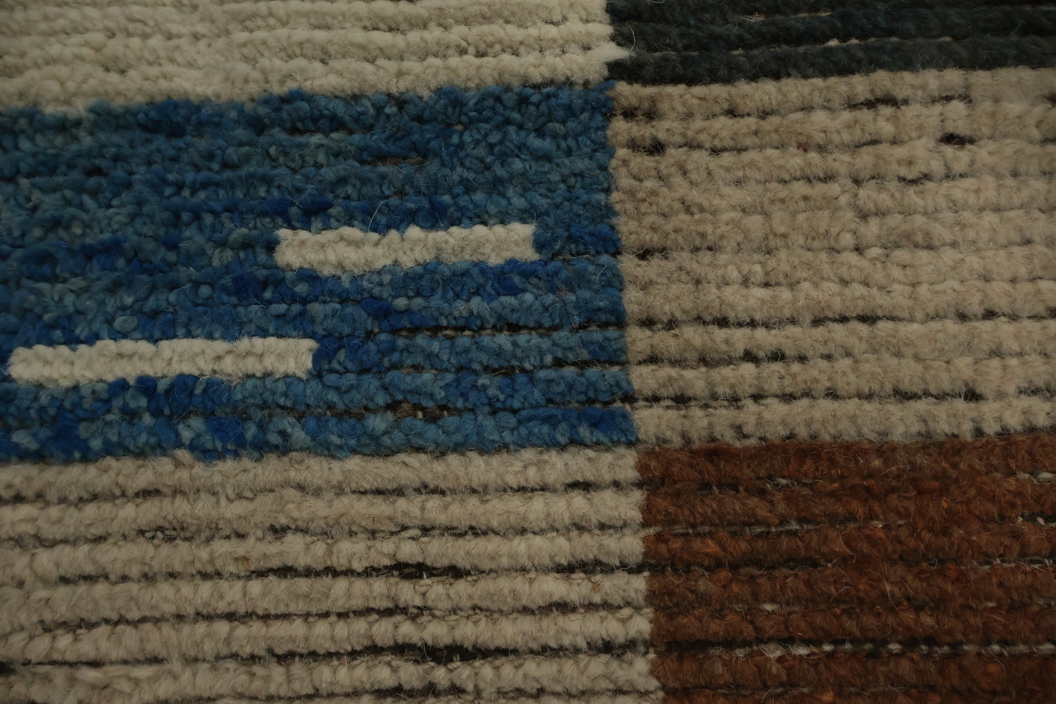 All-Over Geometric Wool Moroccan Large Area Rug 9x12