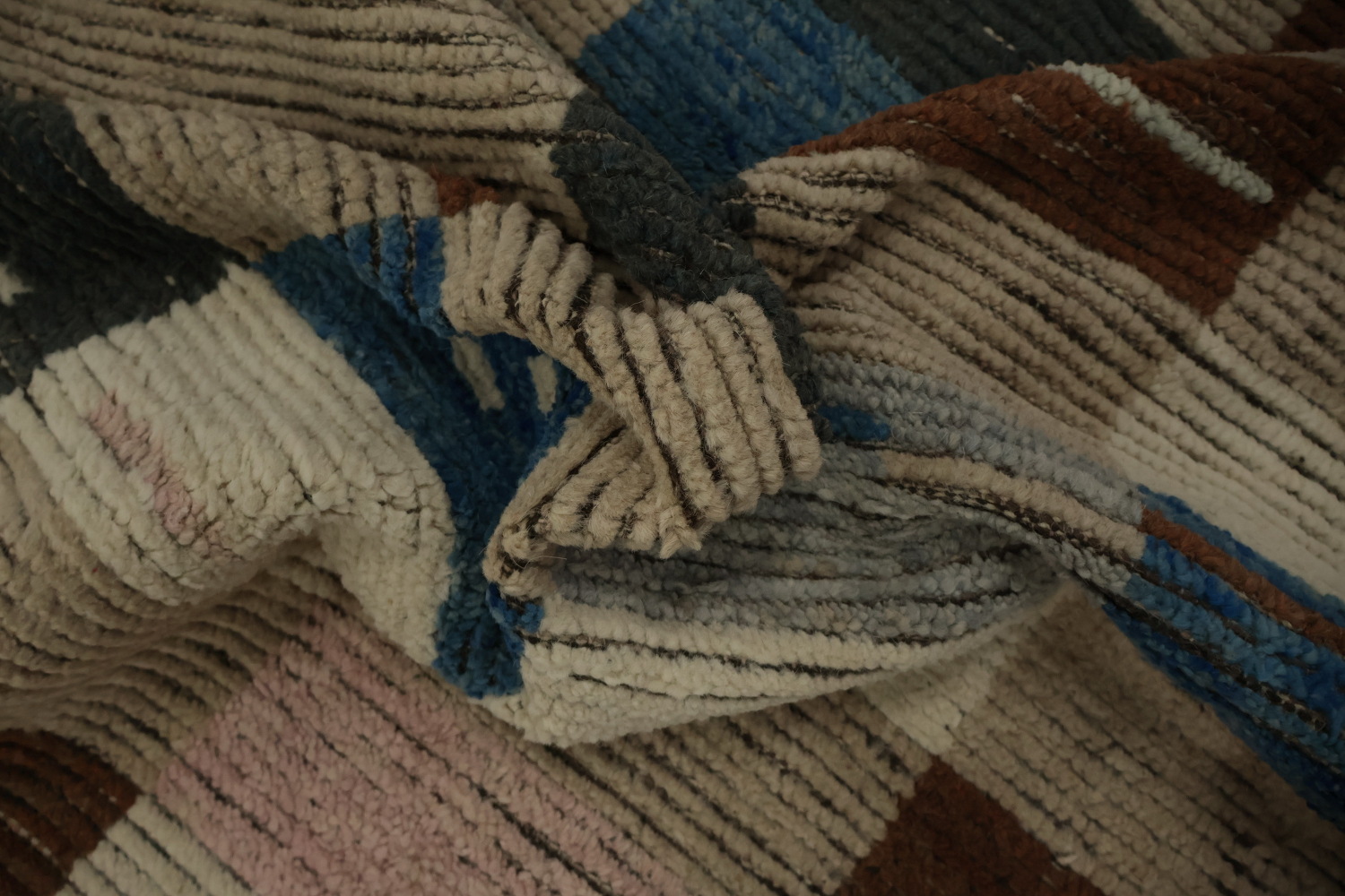 All-Over Geometric Wool Moroccan Large Area Rug 9x12