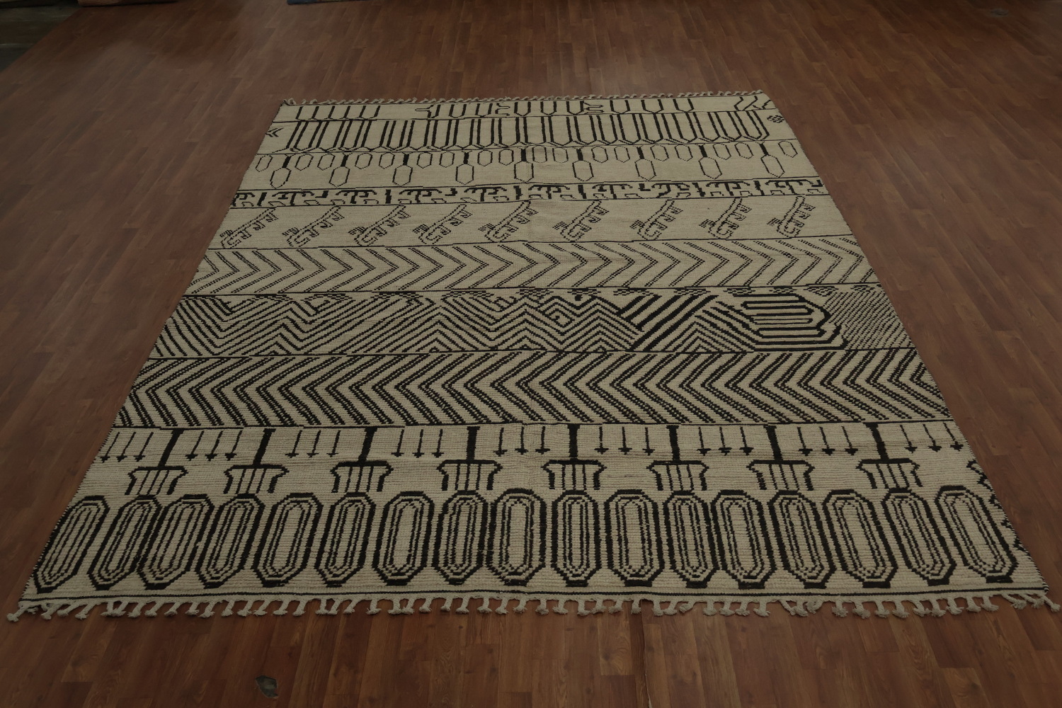 Handmade Wool Trellis Moroccan Area Rug 9x12