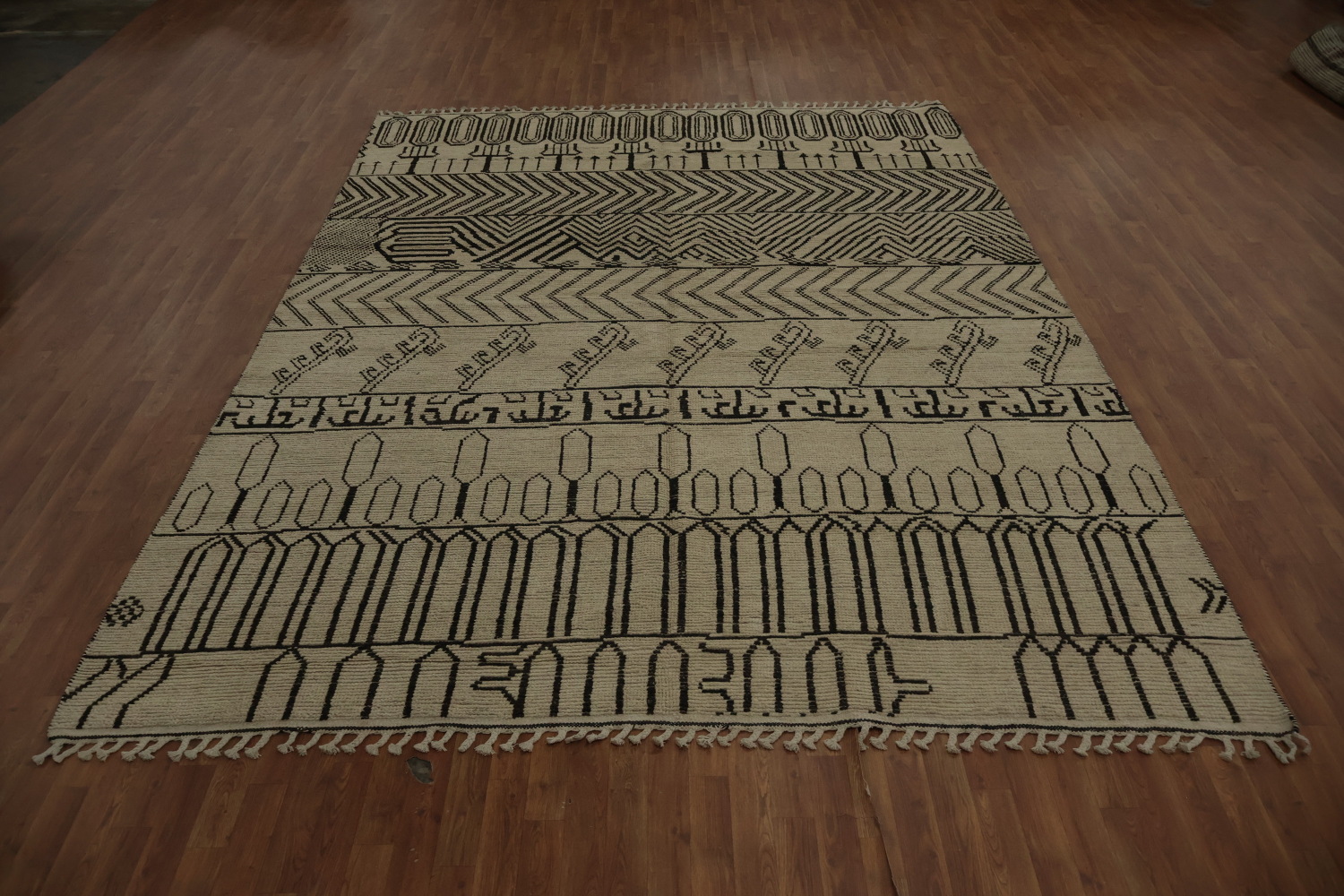 Handmade Wool Trellis Moroccan Area Rug 9x12