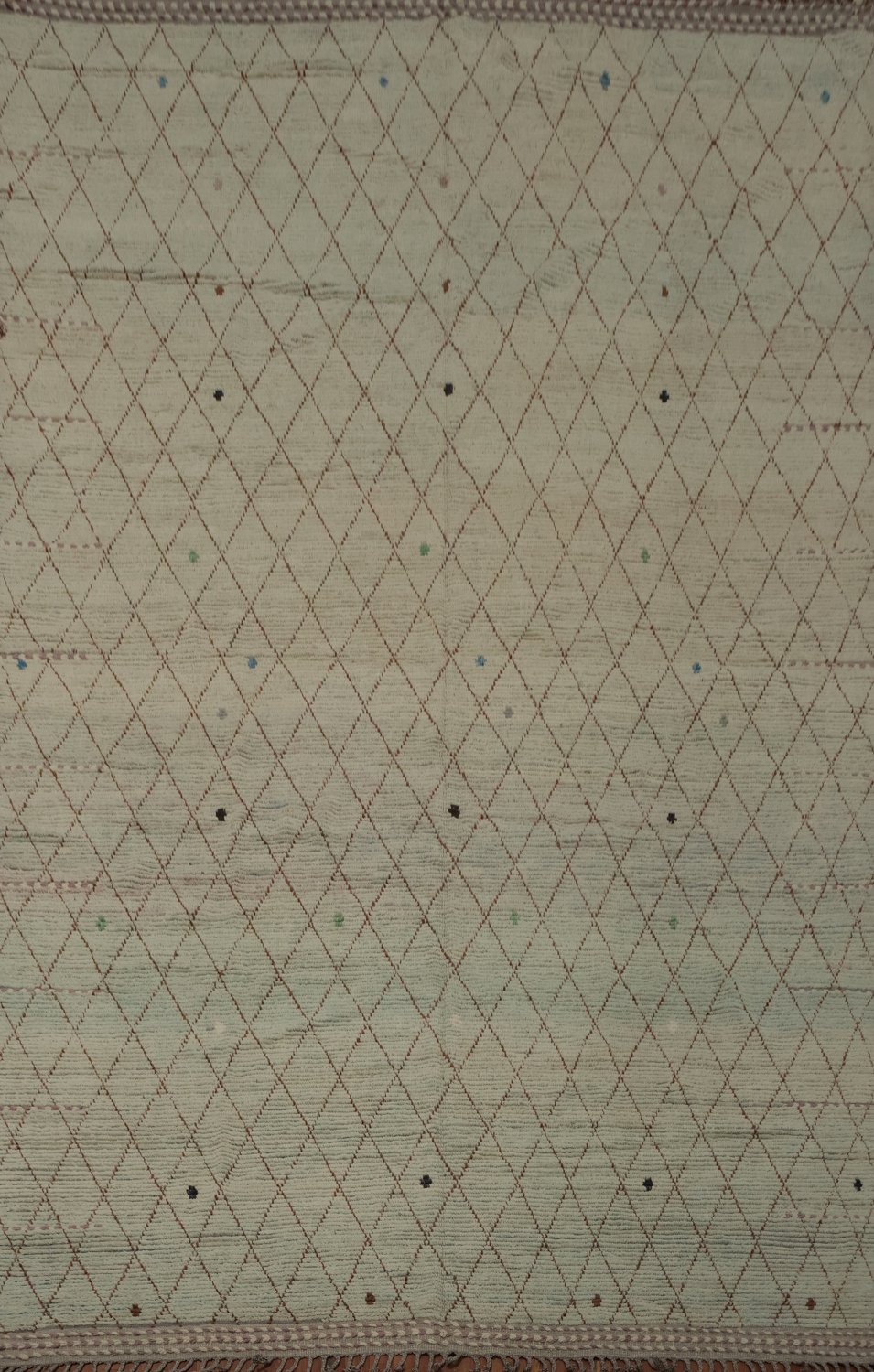 All-Over Trellis Wool Moroccan Modern Large Rug 10x14