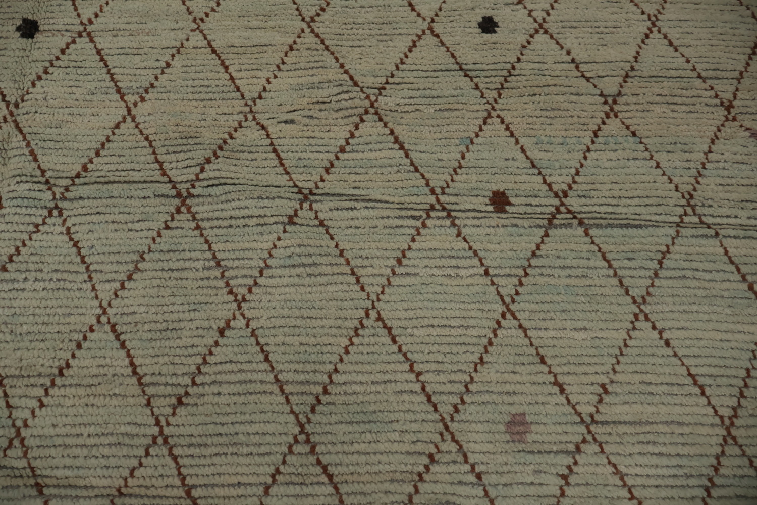All-Over Trellis Wool Moroccan Modern Large Rug 10x14