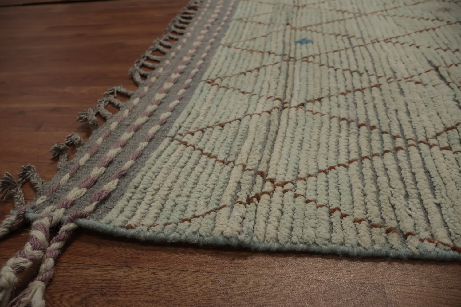 All-Over Trellis Wool Moroccan Modern Large Rug 10x14
