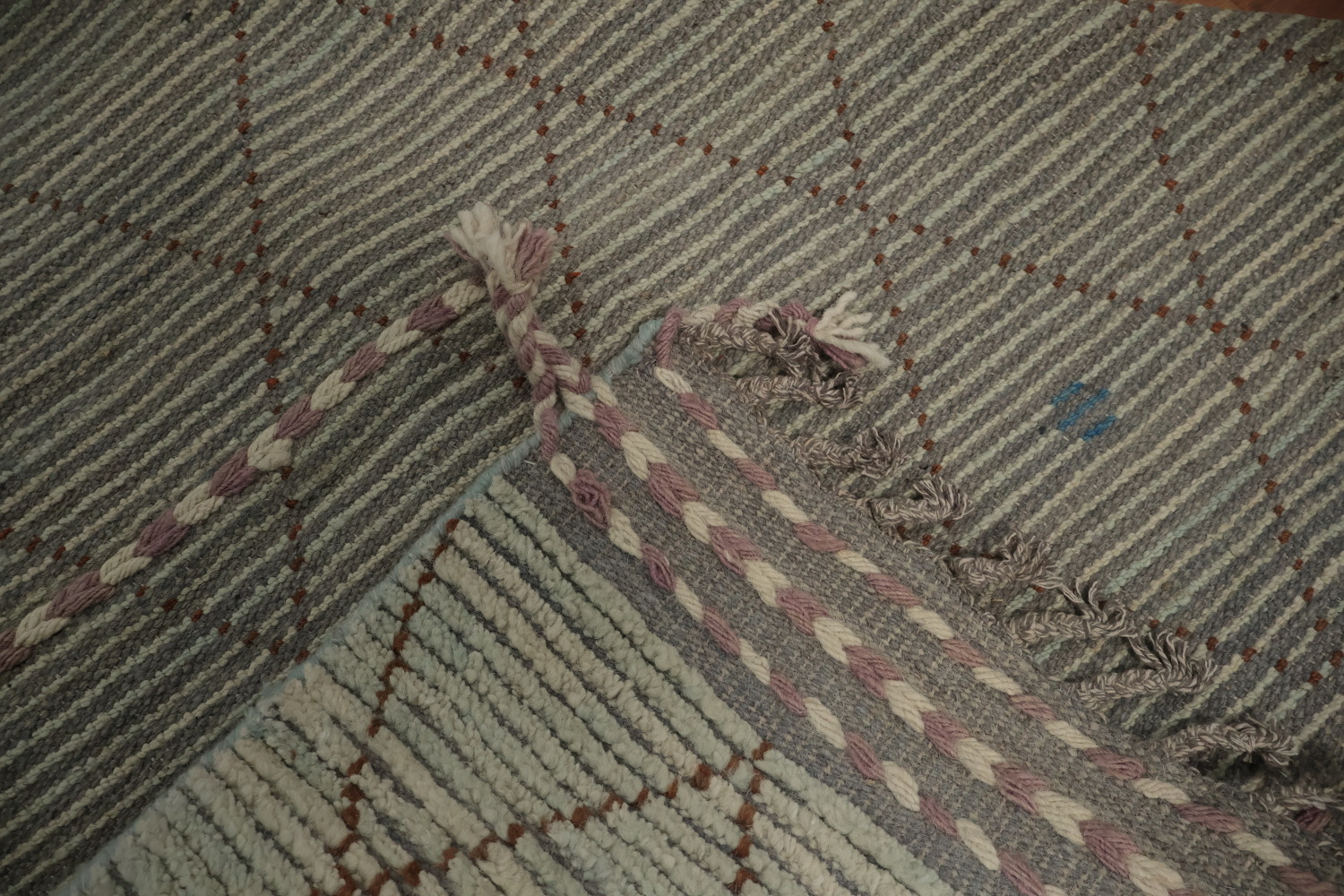 All-Over Trellis Wool Moroccan Modern Large Rug 10x14