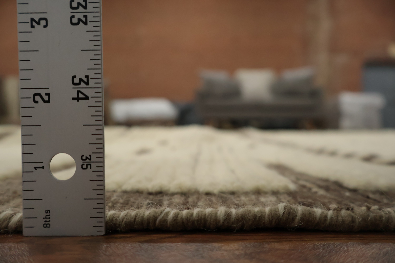 Handmade Ivory Moroccan Abstract Area Rug 9x13