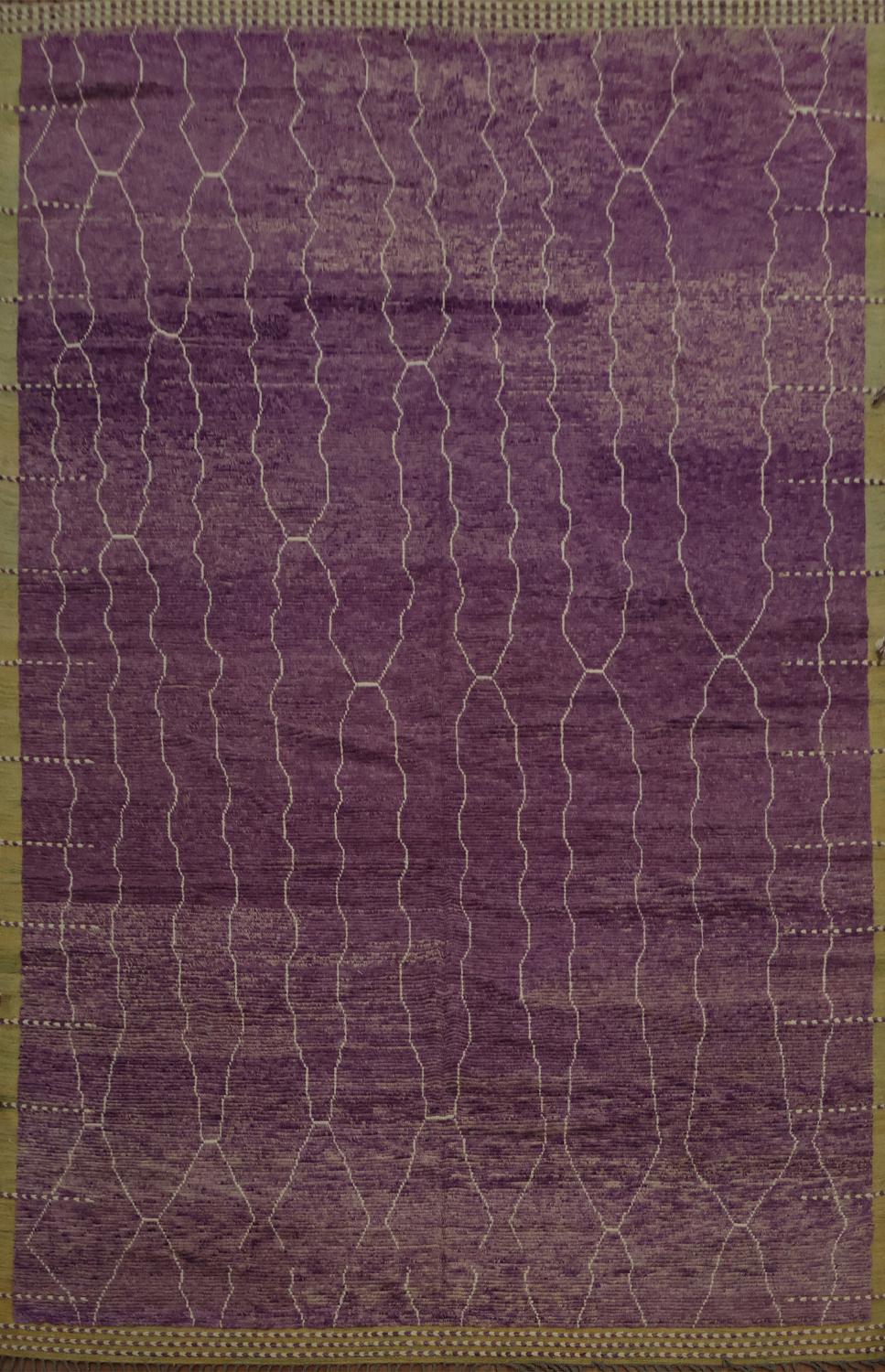 Purple Striped Moroccan Oriental Large Rug 12x16