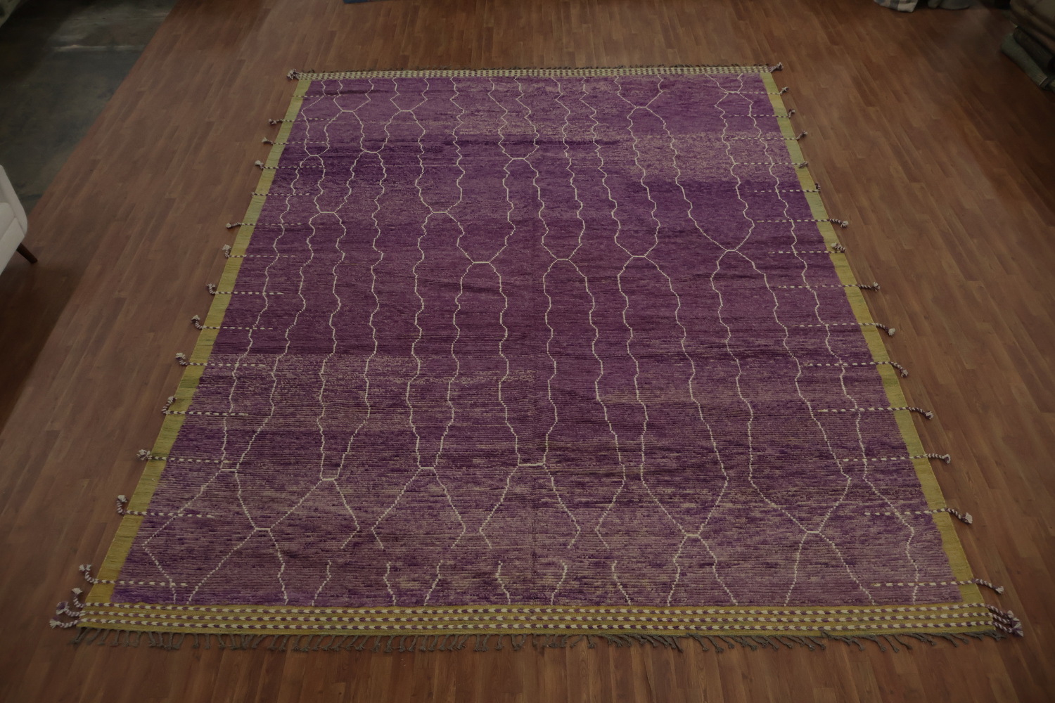 Purple Striped Moroccan Oriental Large Rug 12x16