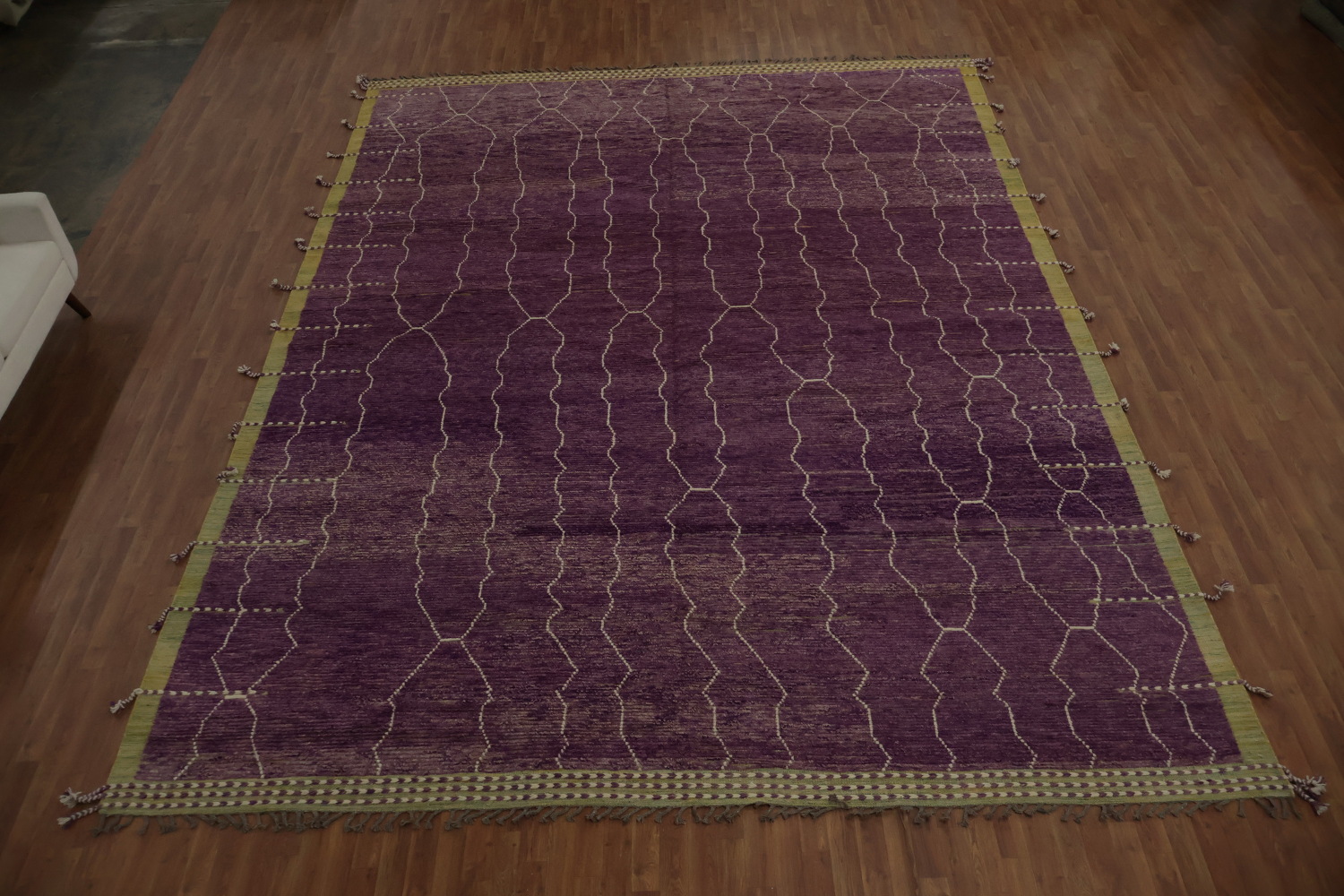 Purple Striped Moroccan Oriental Large Rug 12x16