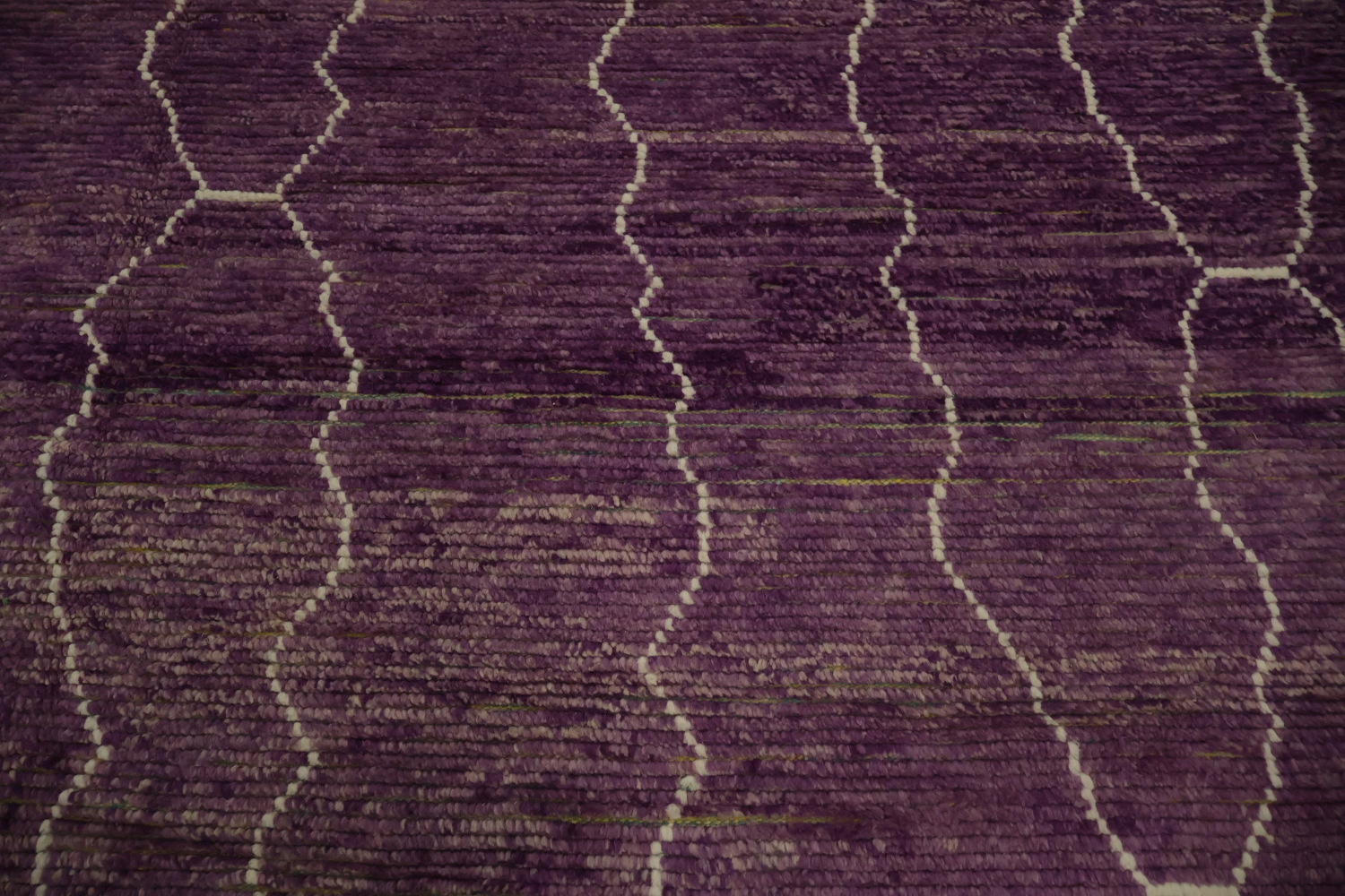 Purple Striped Moroccan Oriental Large Rug 12x16