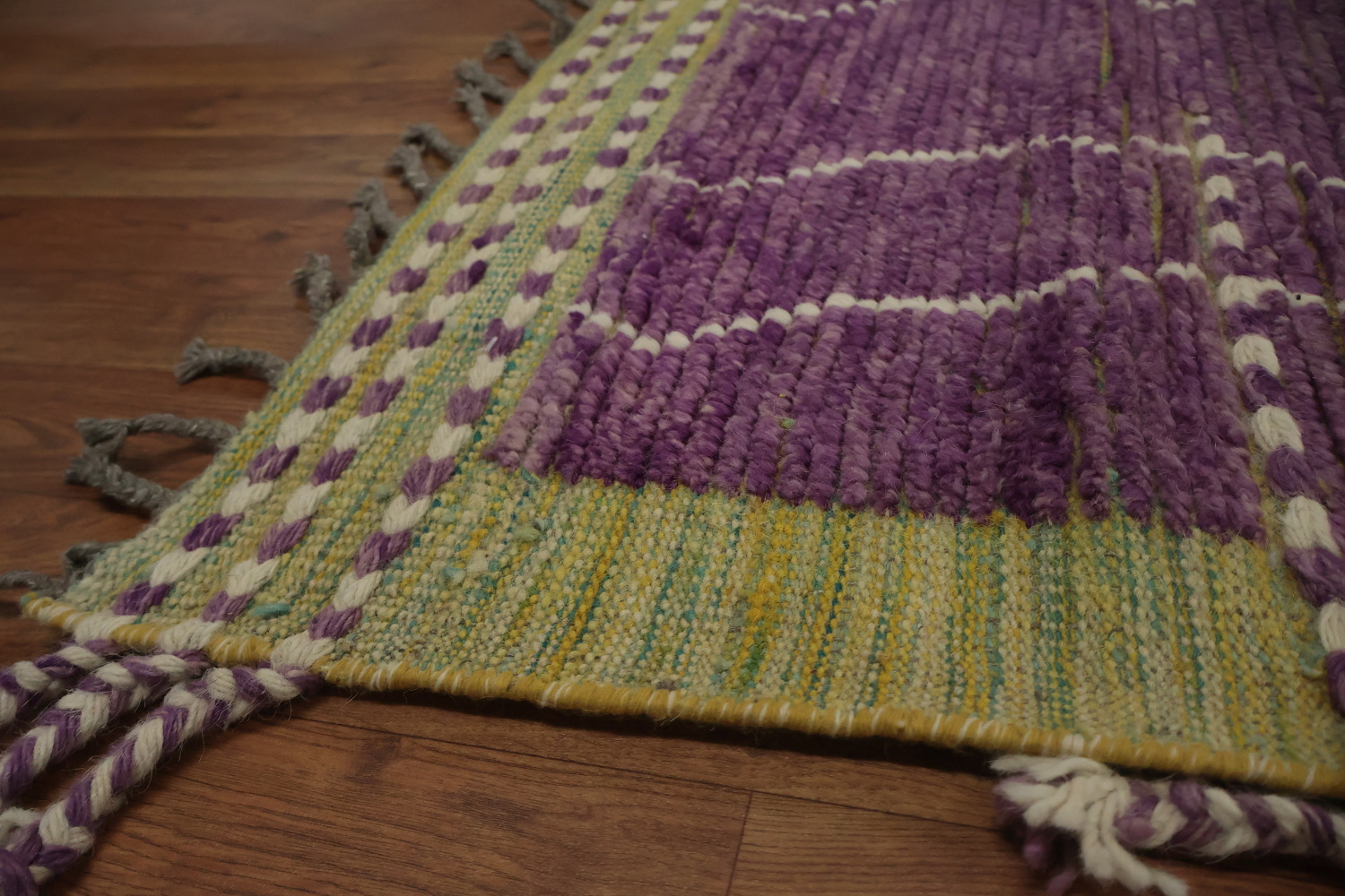 Purple Striped Moroccan Oriental Large Rug 12x16
