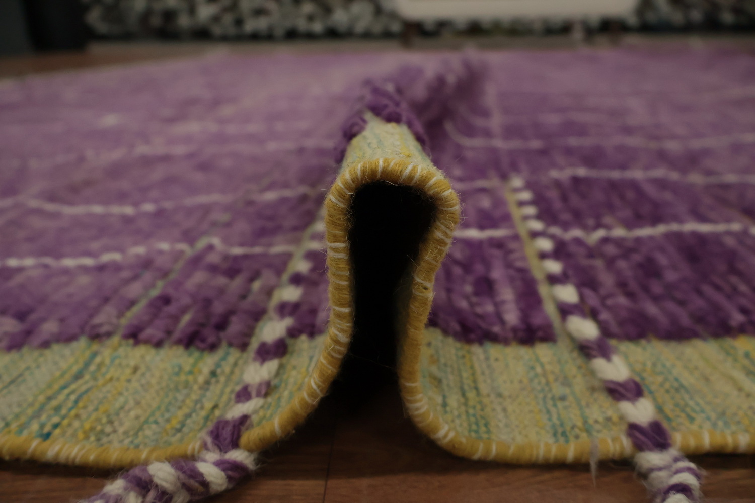 Purple Striped Moroccan Oriental Large Rug 12x16