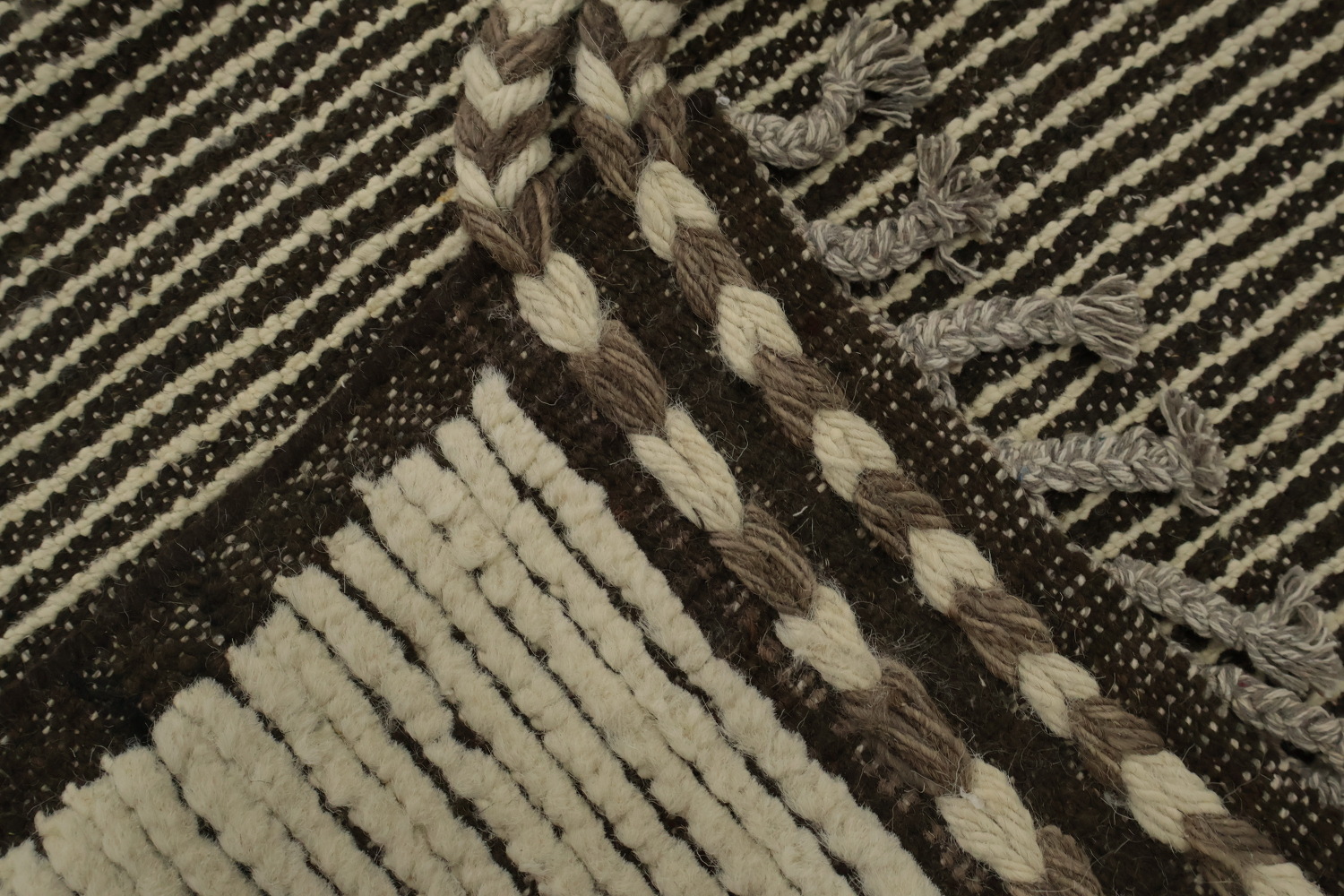 Elegant Minimalist Moroccan Large Rug 12x19 with Subtle Earthy Tones