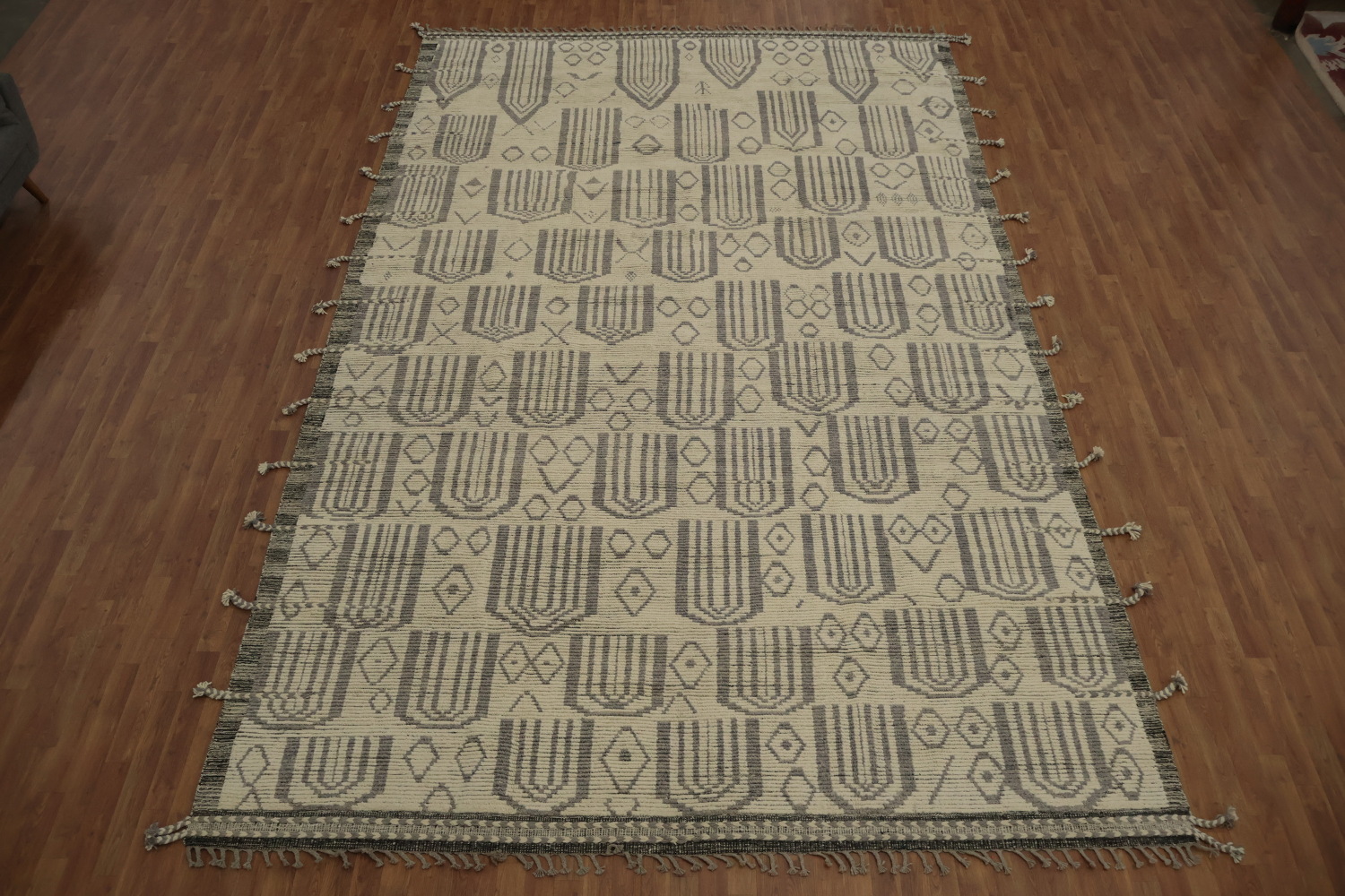 Modern Geometric Moroccan Oriental Large Rug 10x16