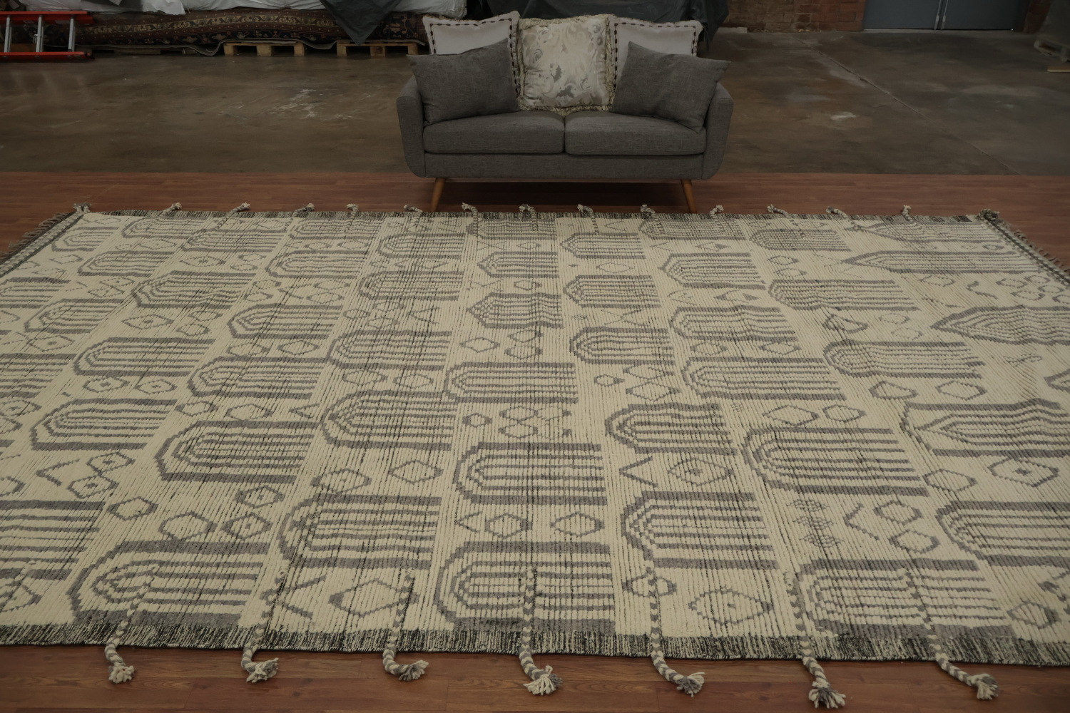 Modern Geometric Moroccan Oriental Large Rug 10x16