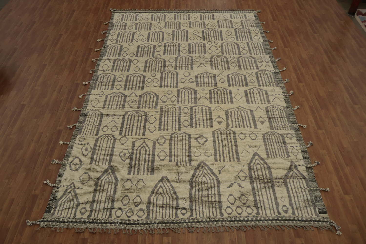 Modern Geometric Moroccan Oriental Large Rug 10x16