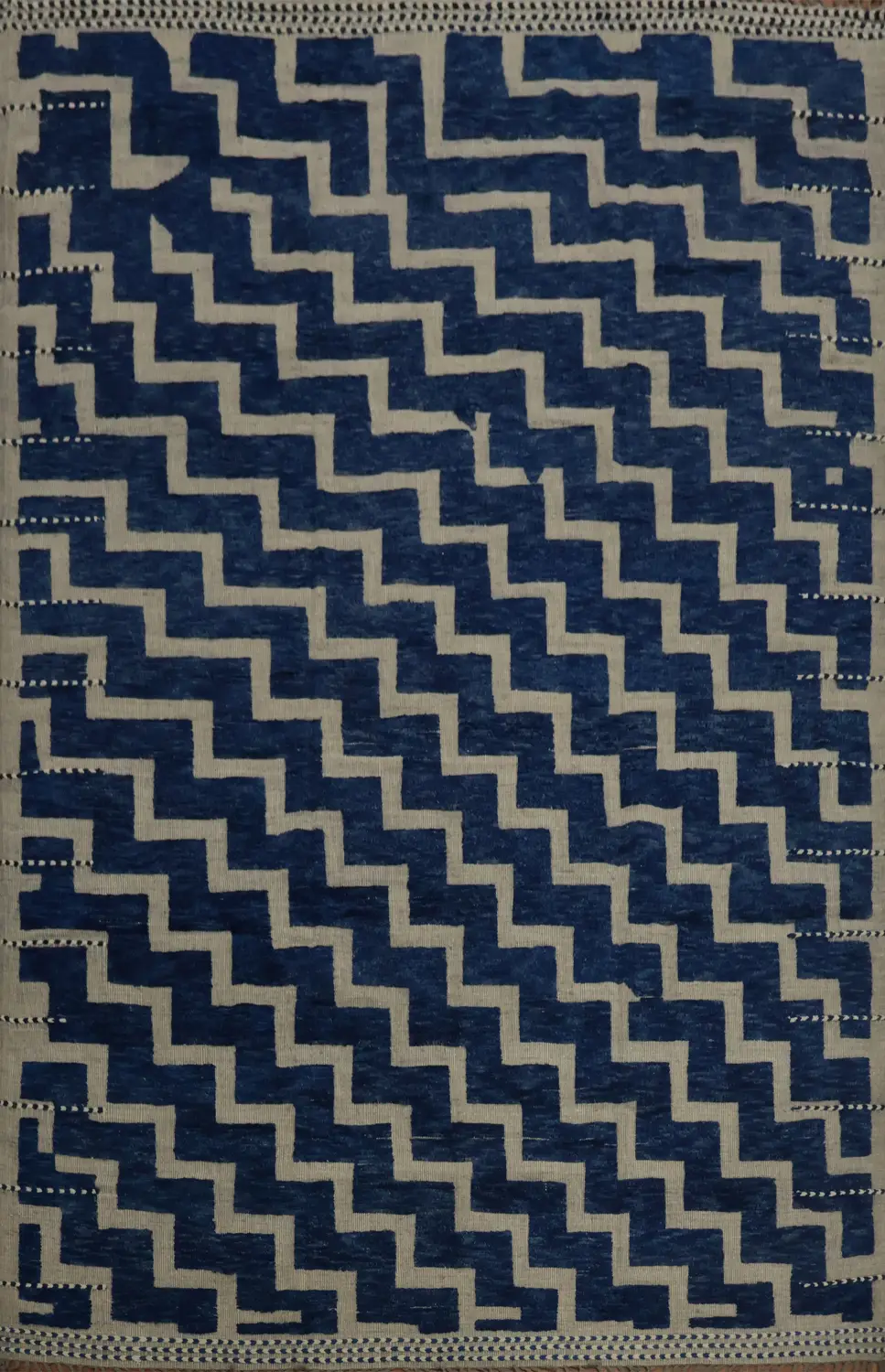 Blue Geometric Moroccan Modern Large Rug 12x16