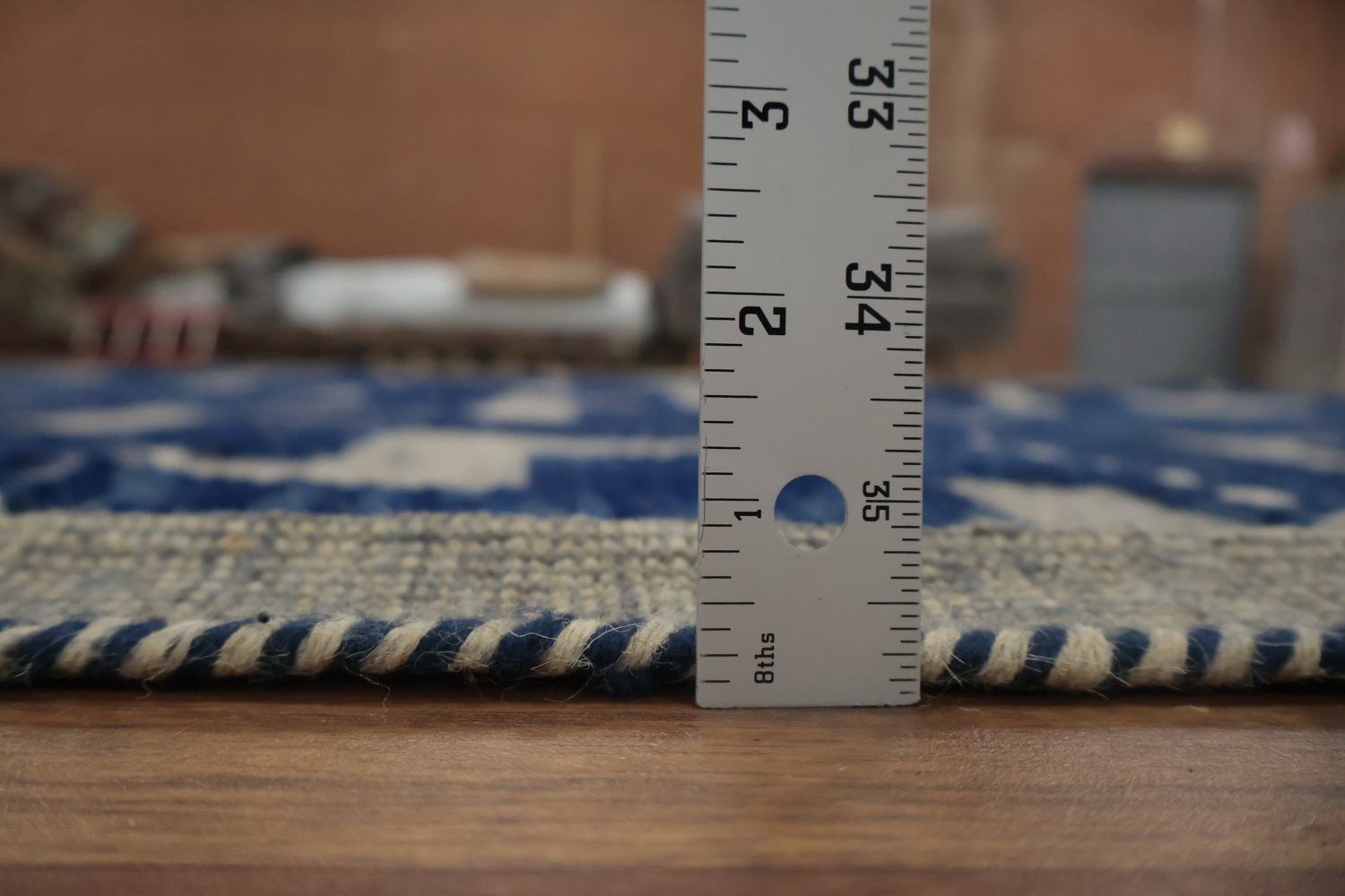 Blue Geometric Moroccan Modern Large Rug 12x16