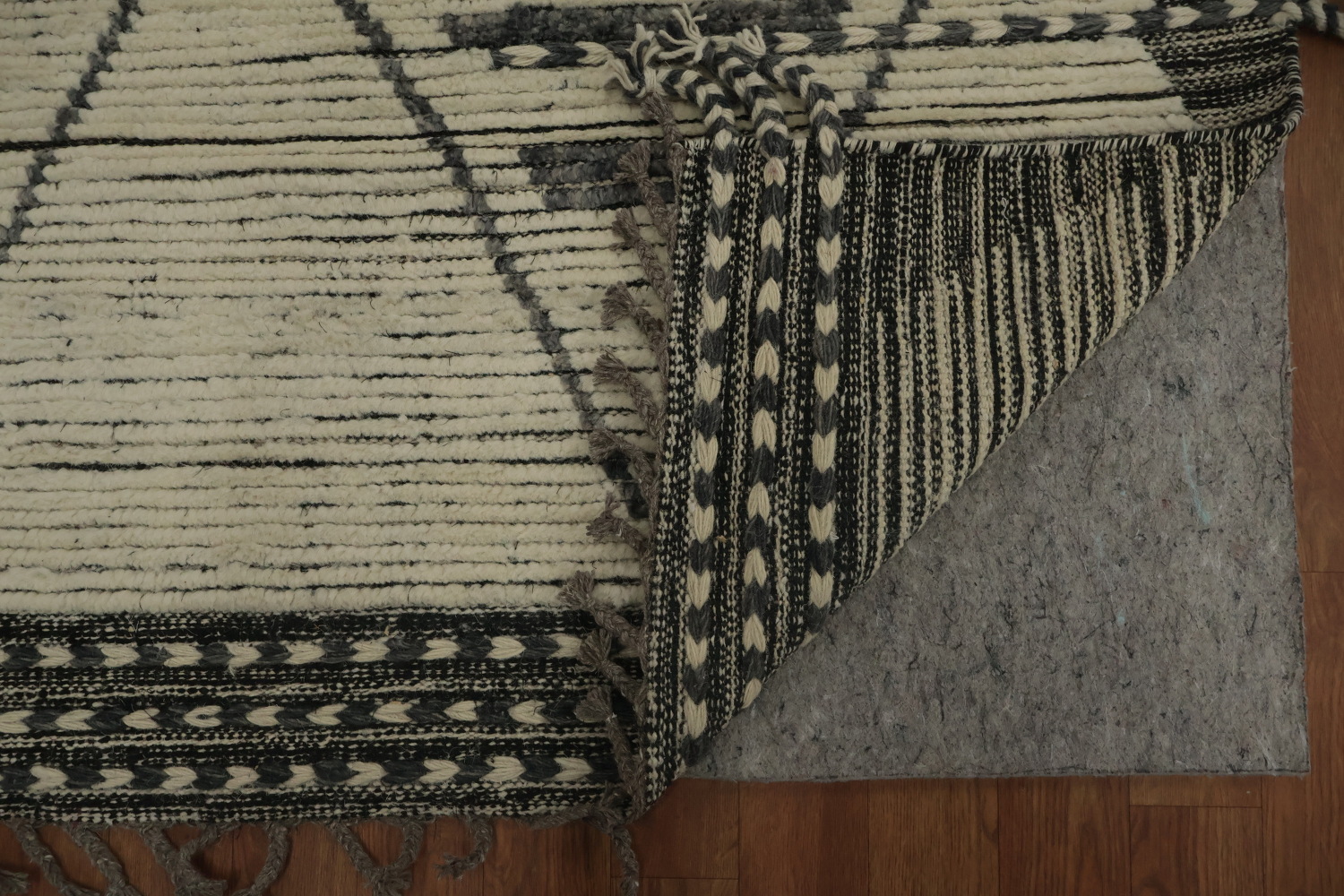 Handmade Trellis Wool Moroccan Large Rug 11x16