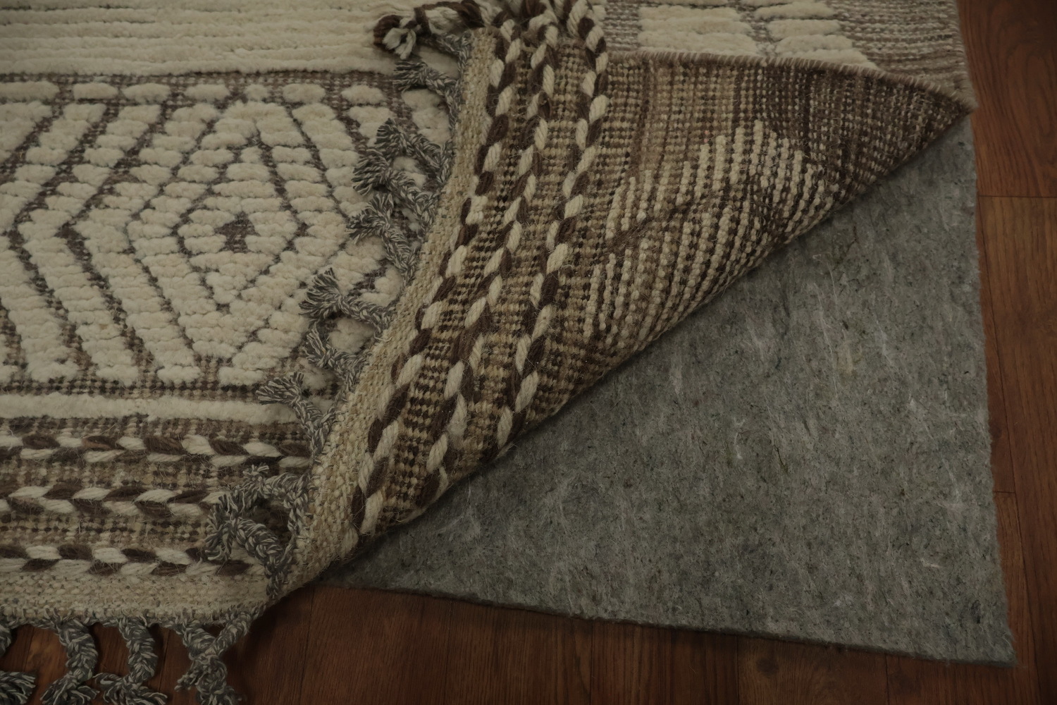 Ivory Wool Handmade Moroccan Oriental Large Rug 12x15
