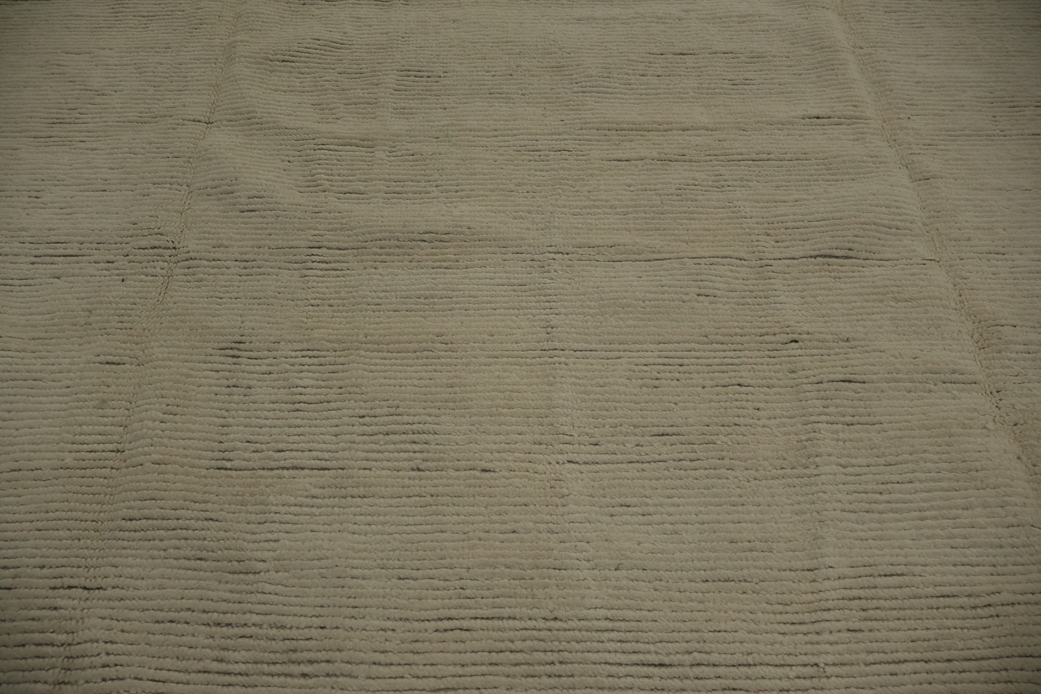 Ivory Wool Handmade Moroccan Oriental Large Rug 12x15