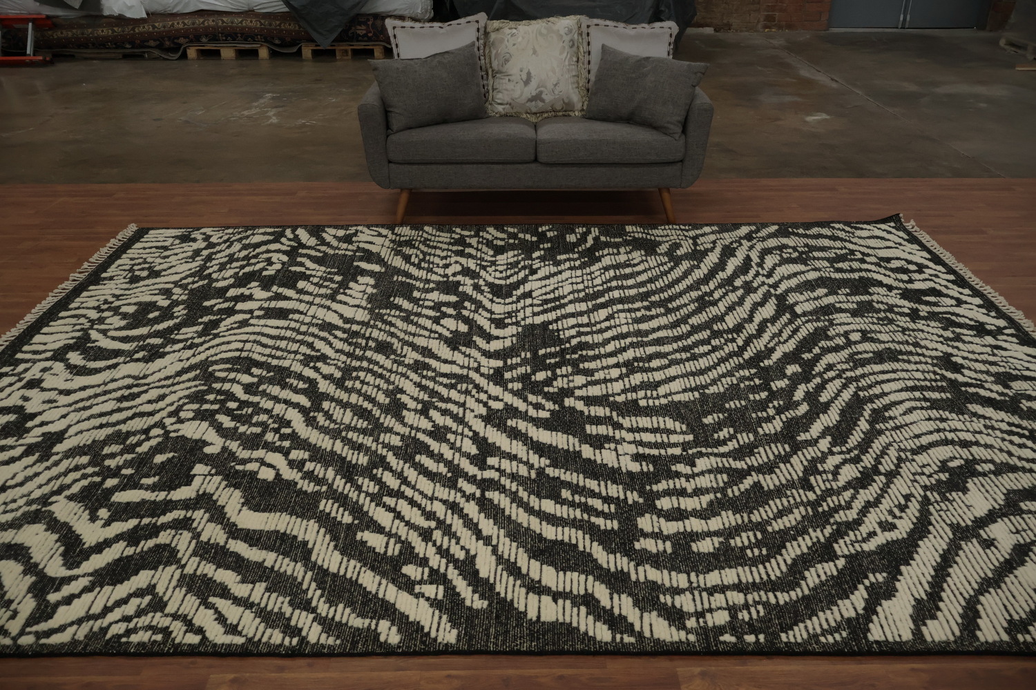 Handmade Wool Moroccan Abstract Area Rug 9x13