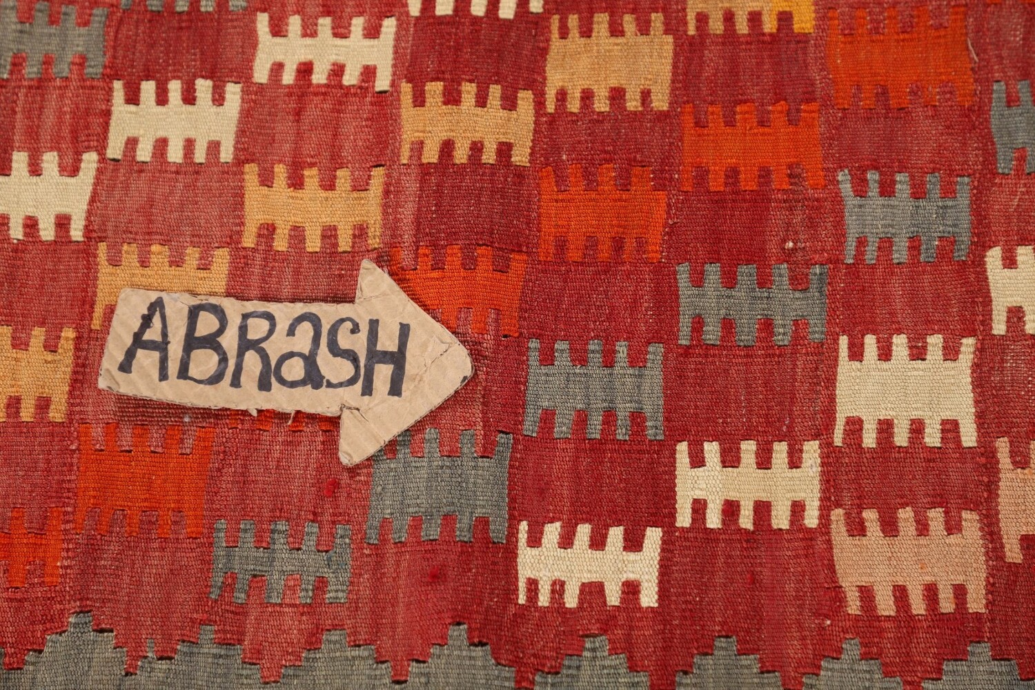 Antique Wool Kilim Qashqai Persian Vegetable Dye Rug 5x10