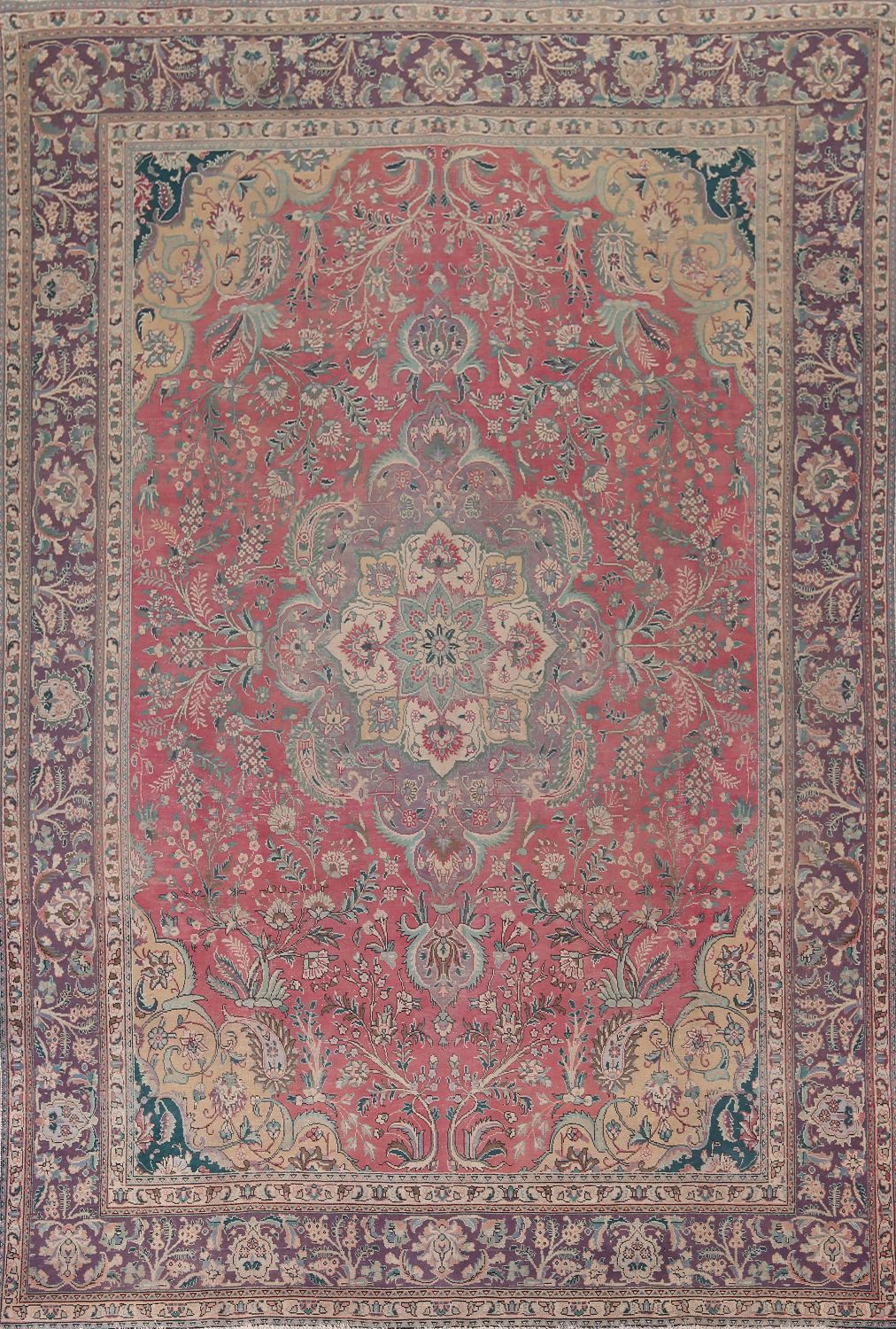 Rug Source Vintage Floral Tabriz Persian Area Rug 10x13