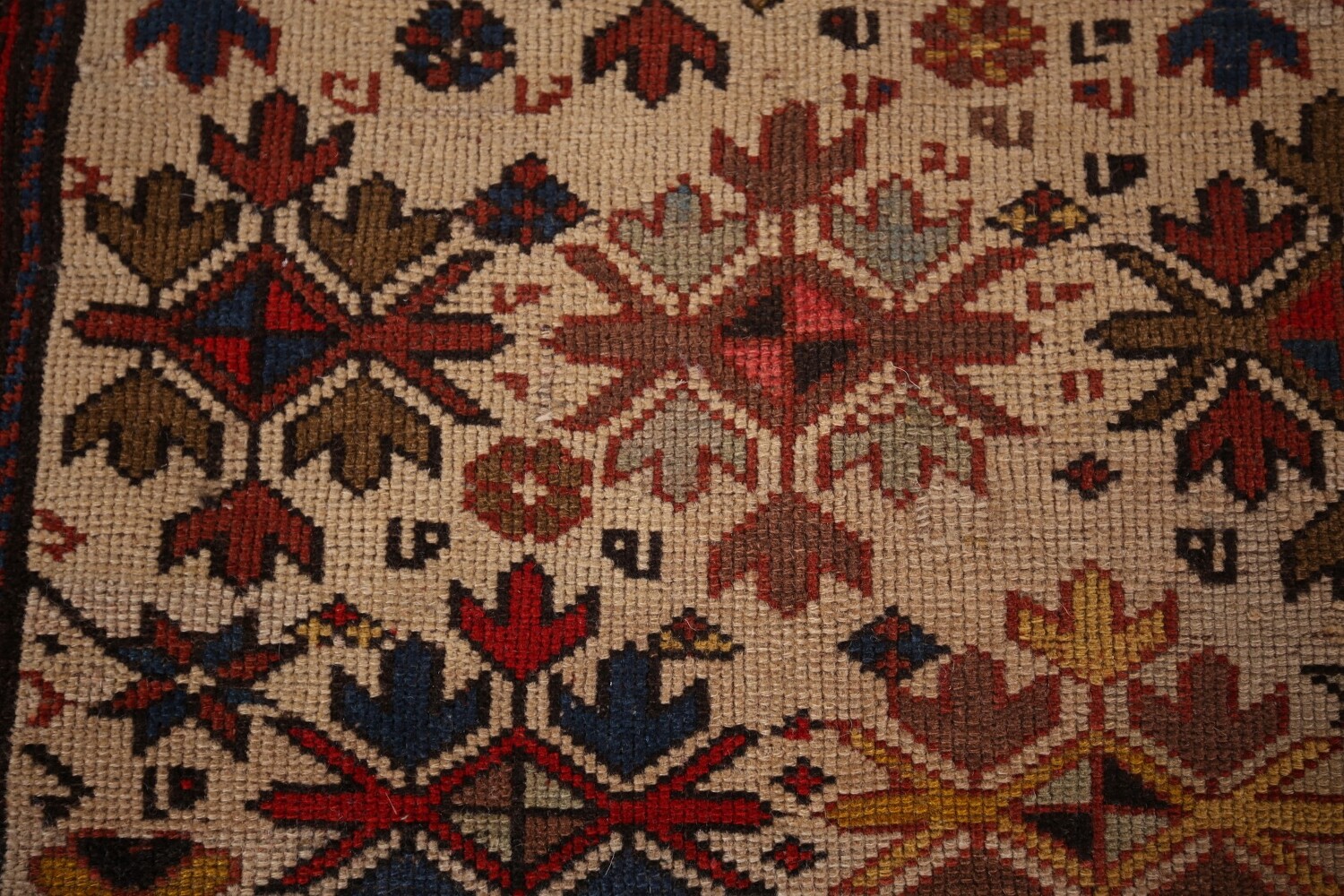 Pre-1900 Antique Kazak Vegetable Dye Rug 3x5
