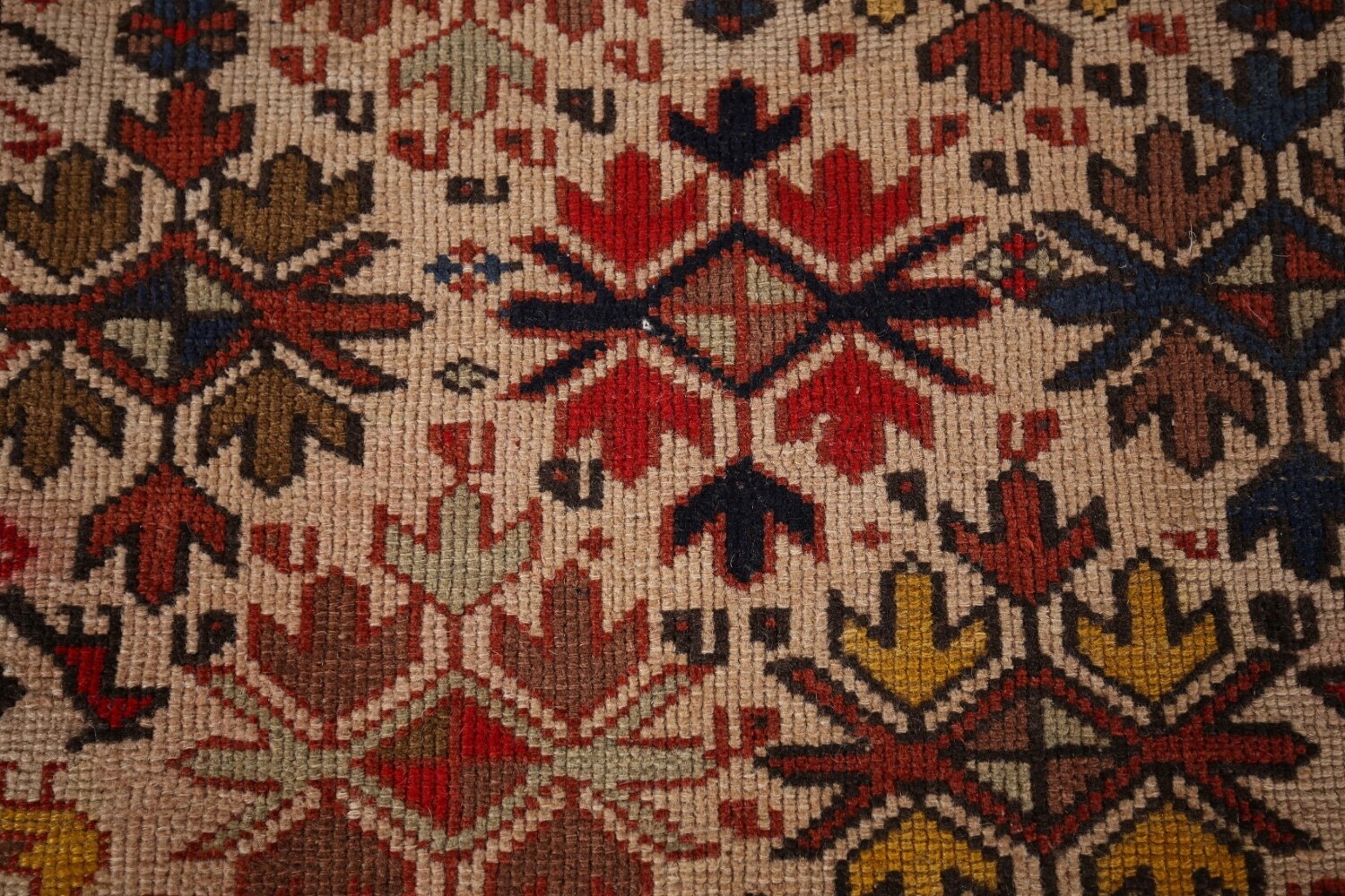 Pre-1900 Antique Kazak Vegetable Dye Rug 3x5