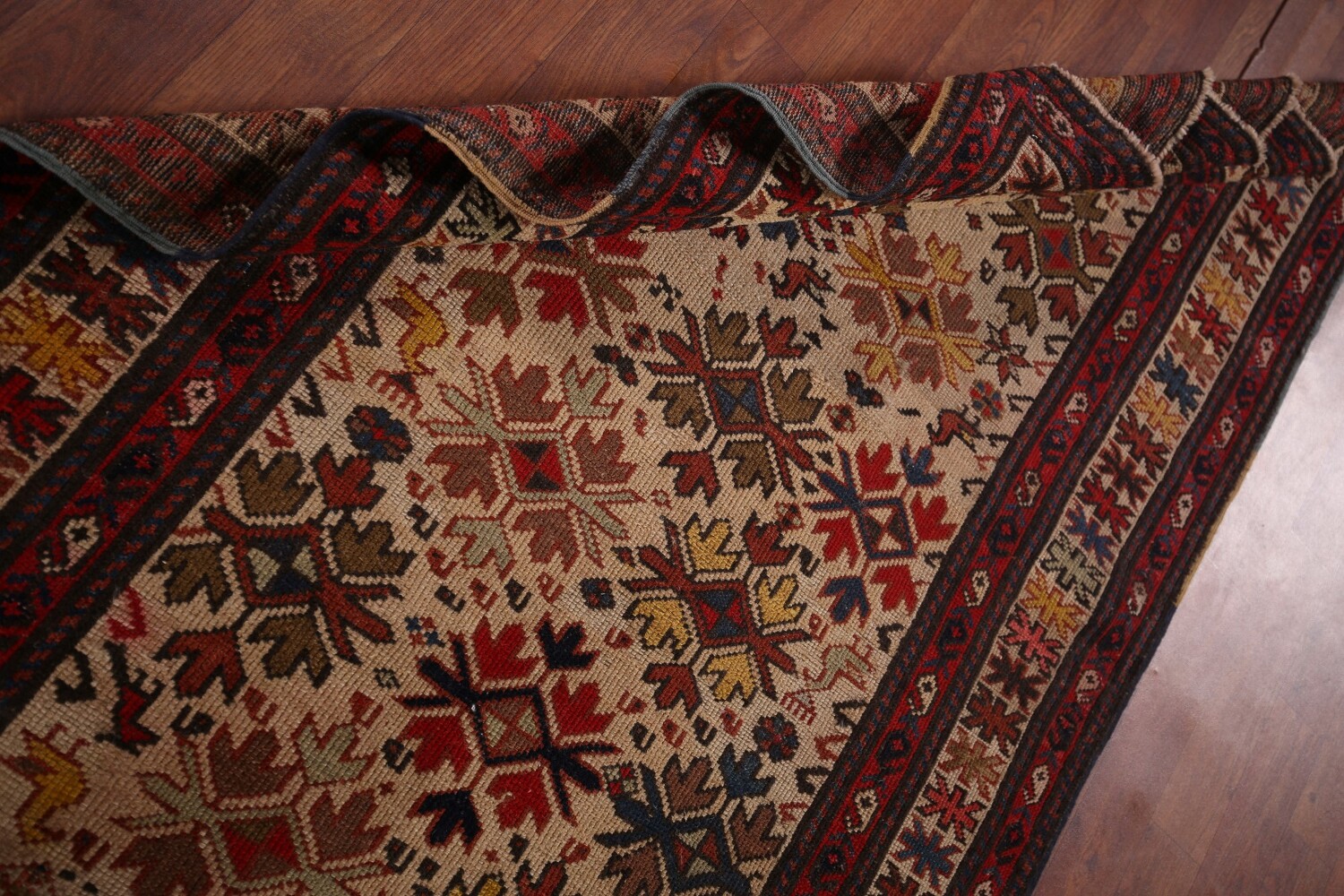 Pre-1900 Antique Kazak Vegetable Dye Rug 3x5