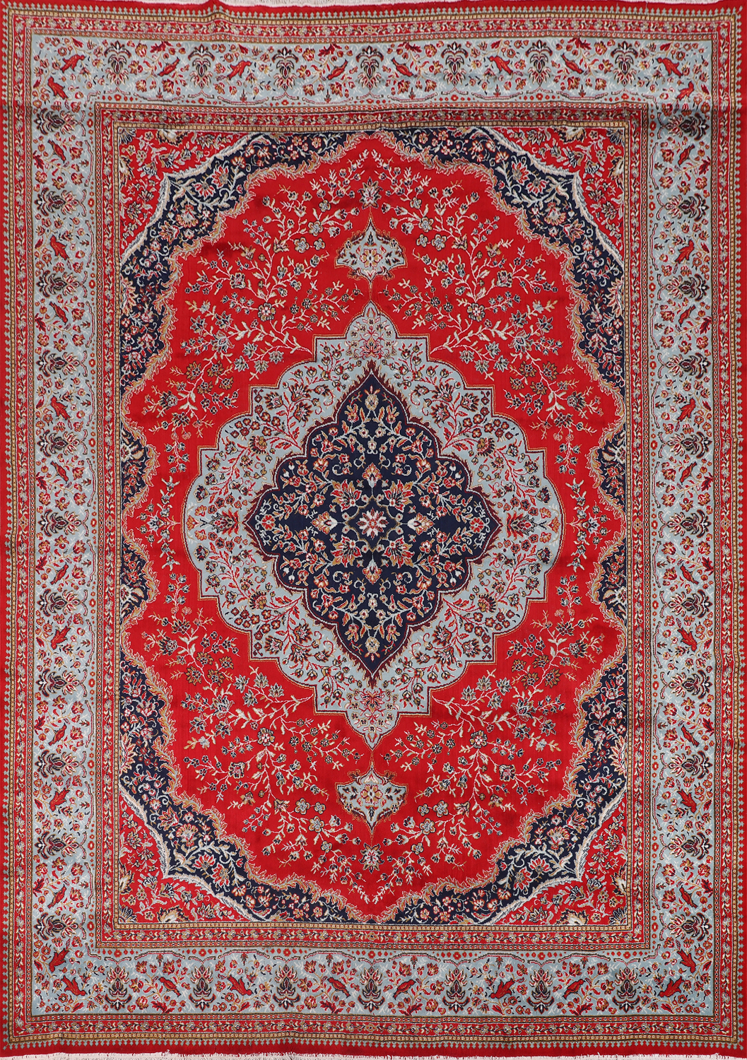 Medallion Red Tabriz Turkish Area Rug 10x12