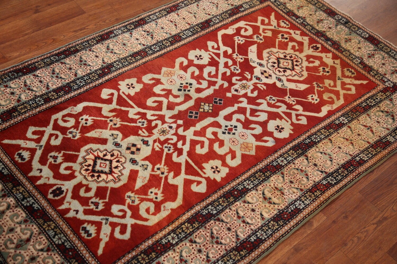 Antique Vegetable Dye Shirvan Oriental Accent Rug 3x5
