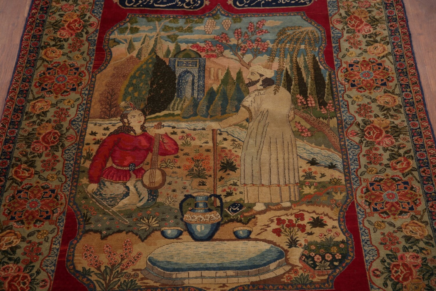 Pre-1900 Masterpiece Vegetable Dye Tabriz Persian Rug 5x6